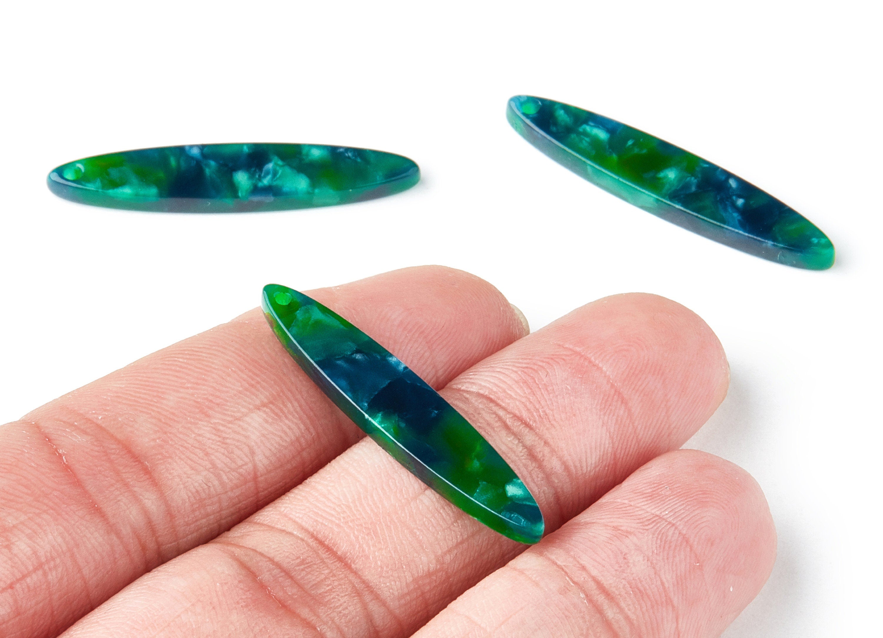 Acetate Bar Earring Charms - Bar Shaped Pendant - Earring Findings - Jewelry Supplies - Color Code:A13 - 35.43x6.95x2.59mm - AC1399H - DOMEDBAZAAR