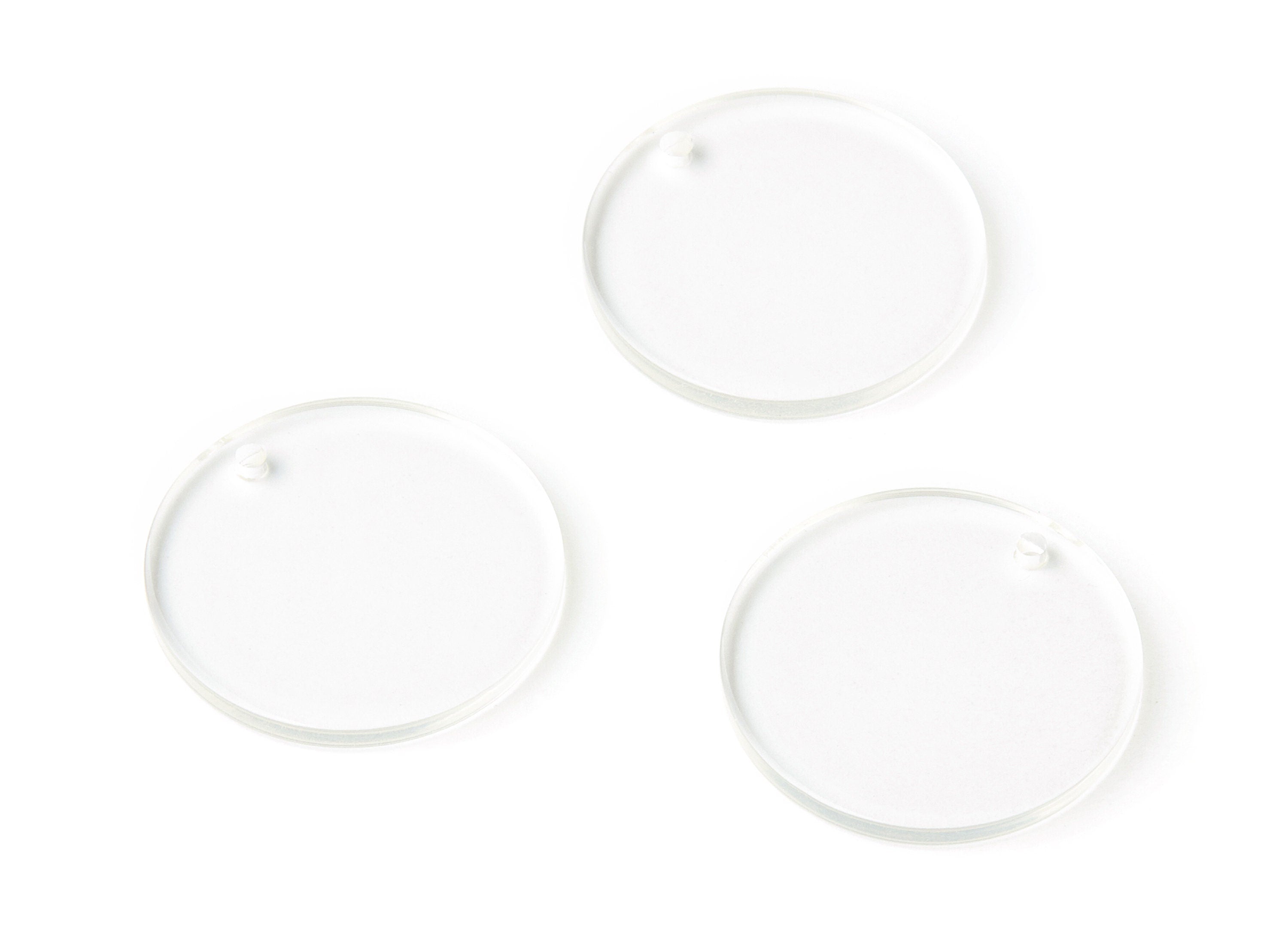 Acrylic Earring Charm - Round Acrylic Earrings - Round Pendant - 1 Hole - Color Code:A63 - 29.78x29.78x2.7mm - AC1330B - DOMEDBAZAAR