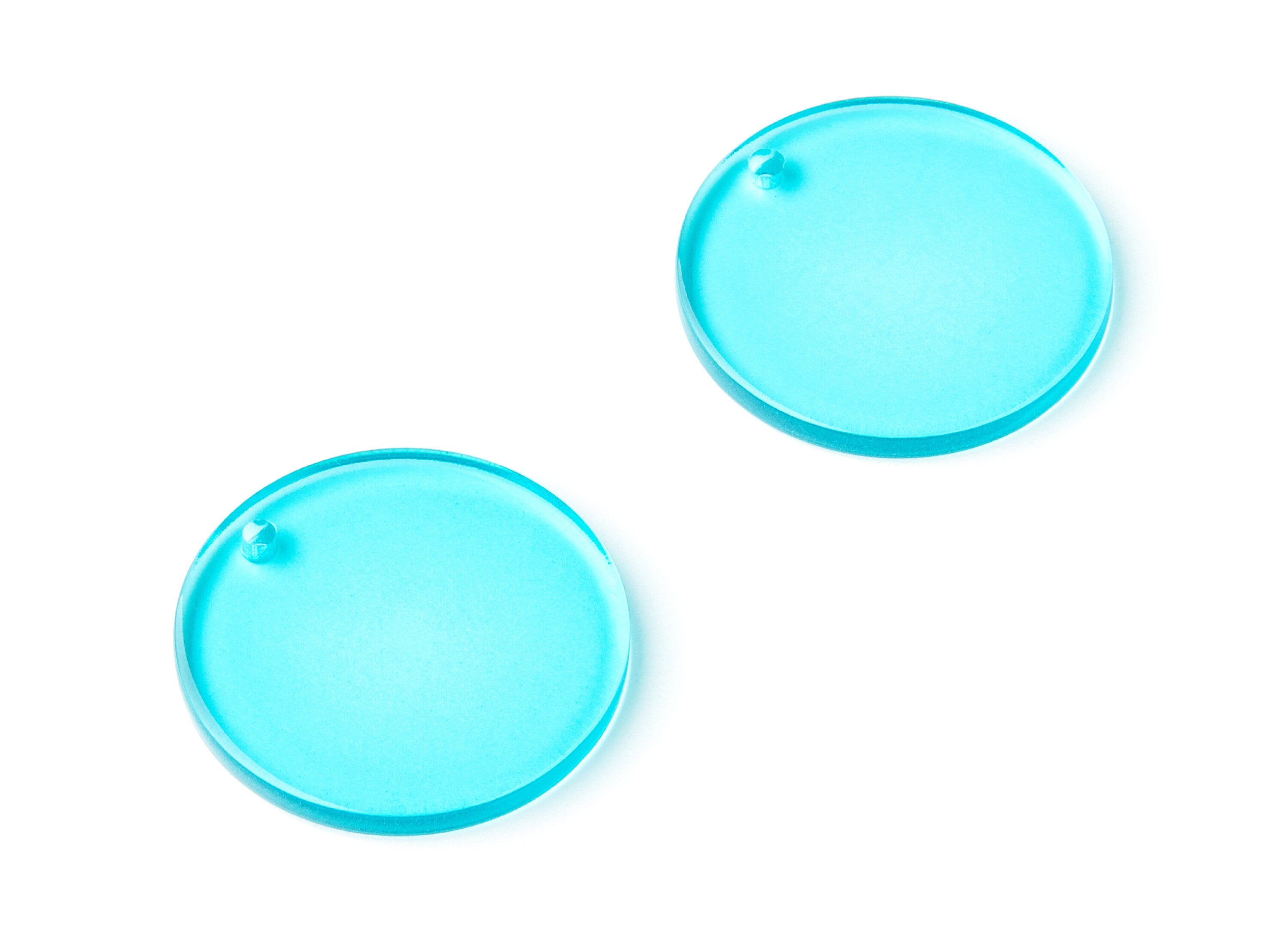 Acrylic Earring Charm - Round Acrylic Earrings - Round Pendant - 1 Hole - Color Code:A68 - 29.78x29.78x2.7mm - AC1330D - DOMEDBAZAAR