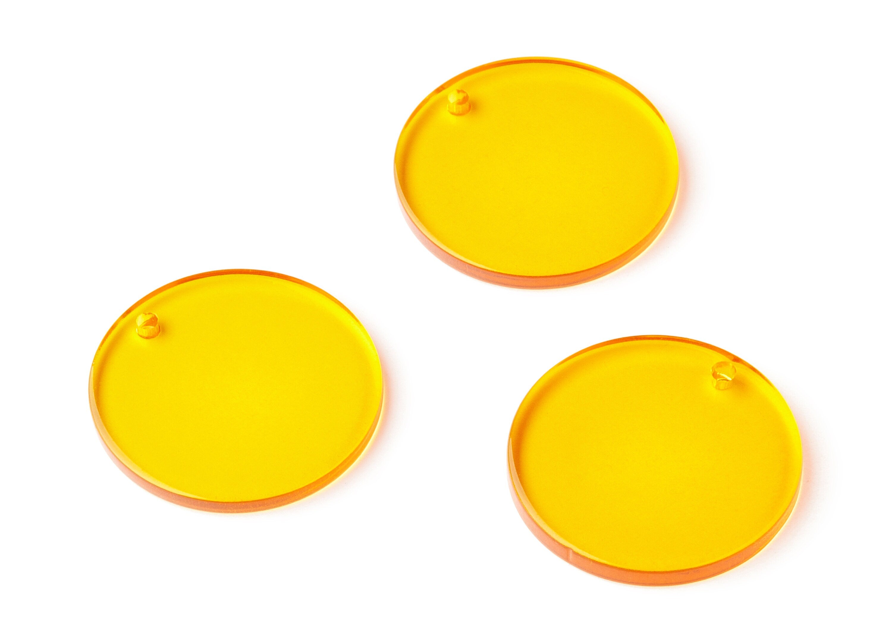 Acrylic Earring Charm - Round Acrylic Earrings - Round Pendant - 1 Hole - Color Code:A71 - 29.78x29.78x2.7mm - AC1330F - DOMEDBAZAAR