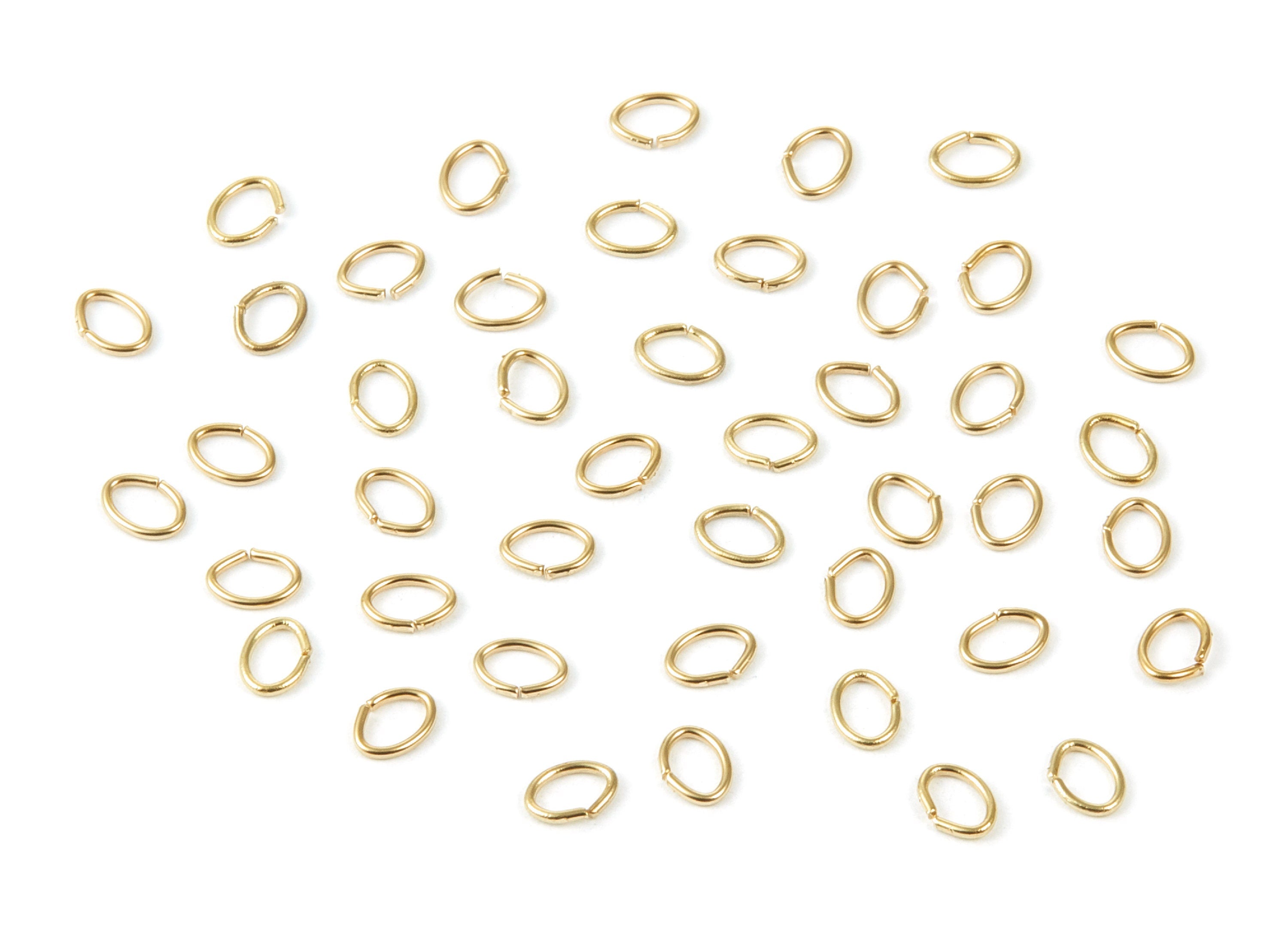 Brass Open Jump Rings - 5x4x0.7mm - Raw Brass Open Jump Rings - Jewelry Supplies - PP1564 - DOMEDBAZAAR