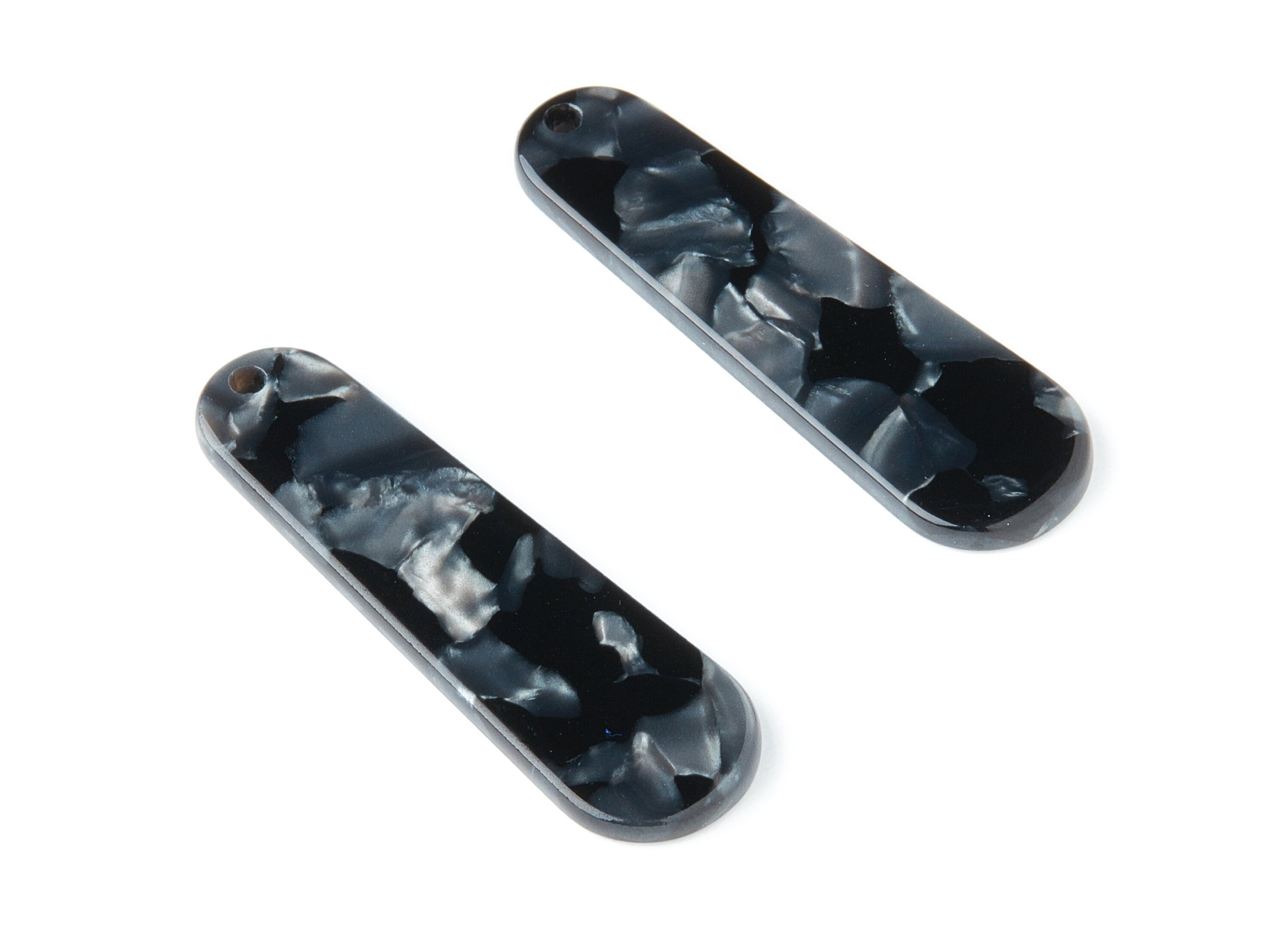 Acetate Rod Earring Charms - Rod Shaped Pendant - Earring Findings - Jewelry Supplies - Color Code: A48 - 44.73x13.74x2.78mm - AC1380S - DOMEDBAZAAR