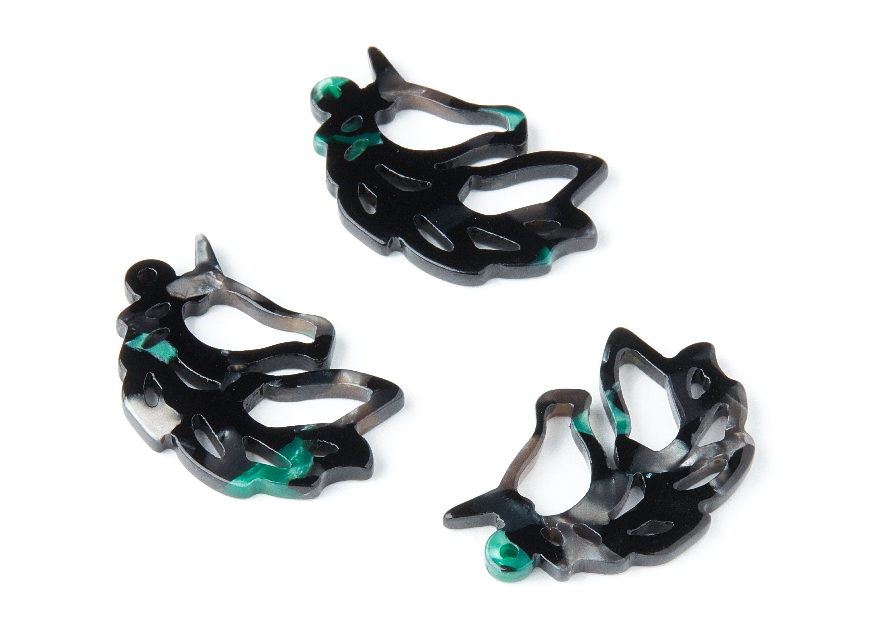 Acetate Unicorn Earring Charms - Unicorn Shaped Pendant - Earring Findings - Jewelry Supplies - Color Code:A49 - 33.14x21.6x3mm - AC1368G - DOMEDBAZAAR