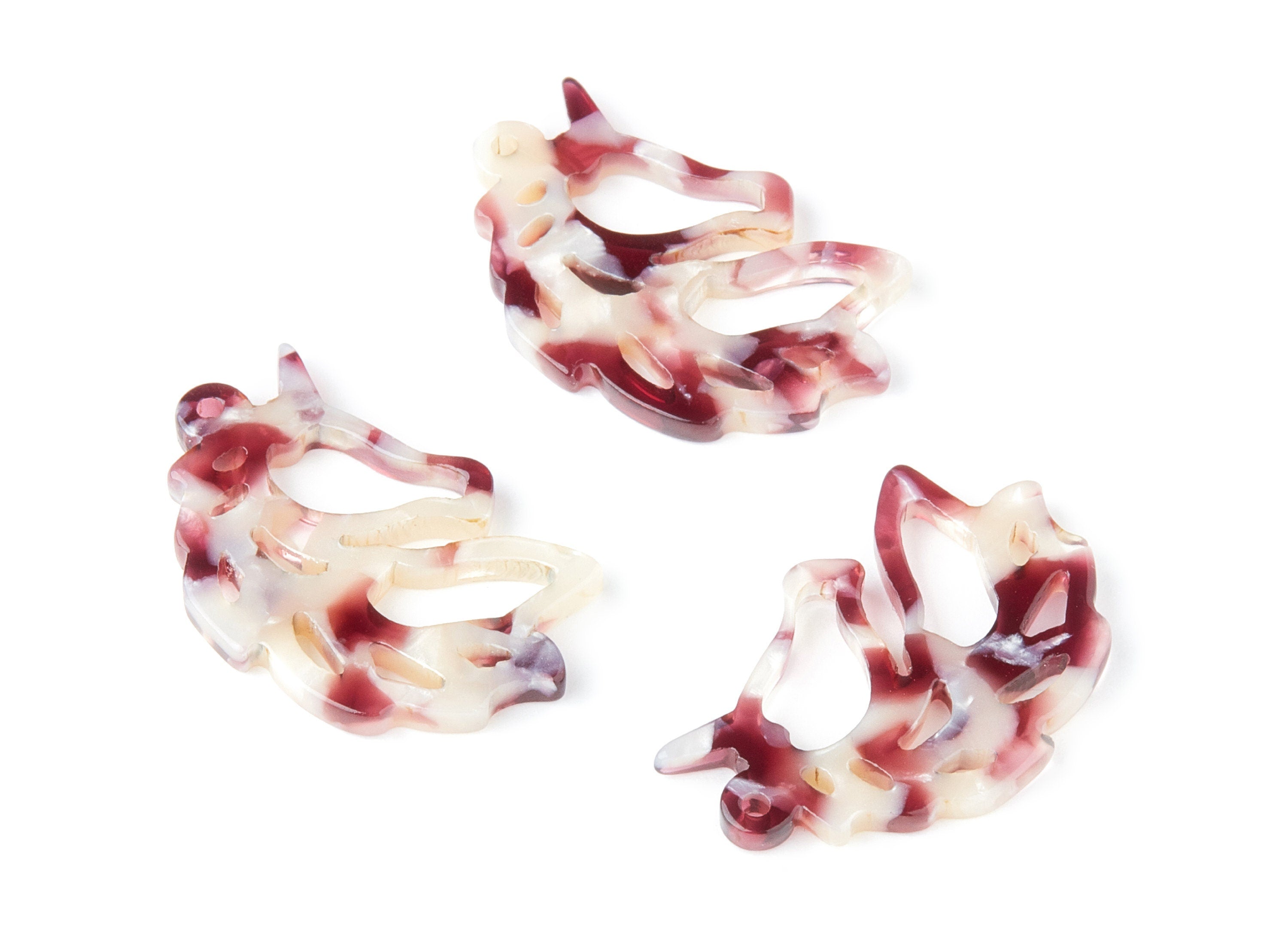 Acetate Unicorn Earring Charms - Unicorn Shaped Pendant - Earring Findings - Jewelry Supplies - Color Code:A42 - 33.14x21.6x3mm - AC1368K - DOMEDBAZAAR