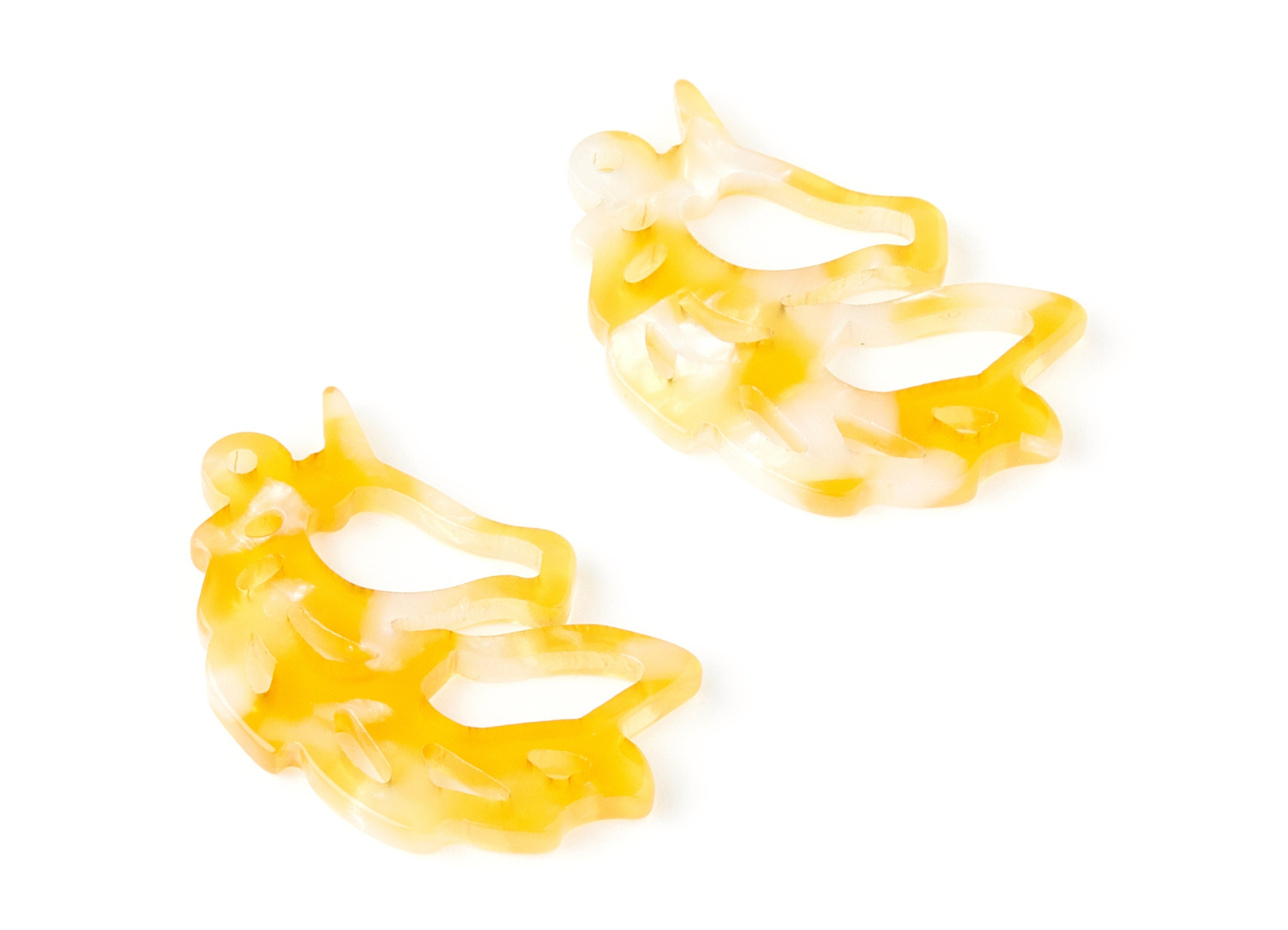 Acetate Unicorn Earring Charms - Unicorn Shaped Pendant - Earring Findings - Jewelry Supplies - Color Code:A43 - 33.14x21.6x3mm - AC1368M - DOMEDBAZAAR