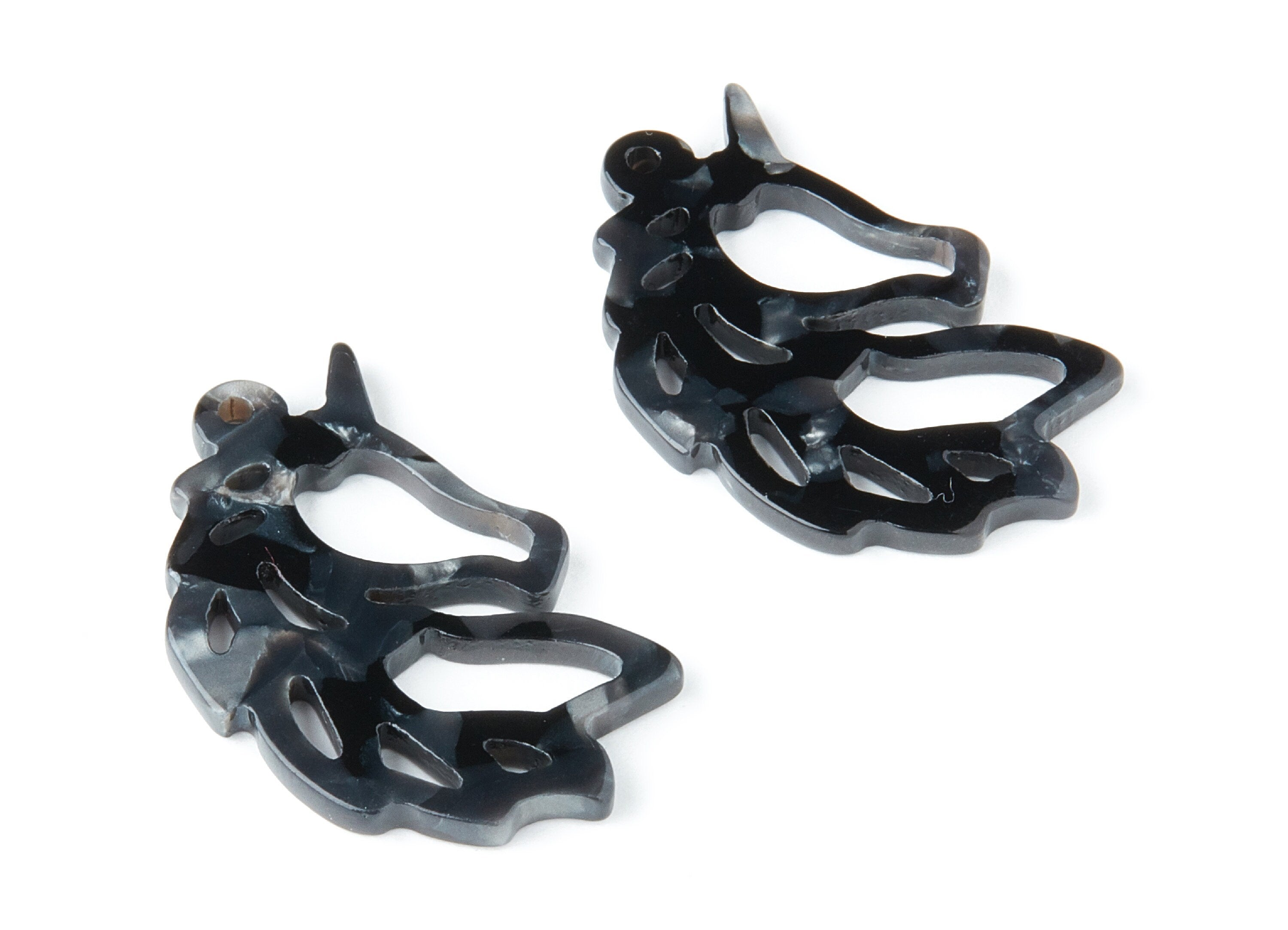 Acetate Unicorn Earring Charms - Unicorn Shaped Pendant - Earring Findings - Jewelry Supplies - Color Code:A48 - 33.14x21.6x3mm - AC1368N - DOMEDBAZAAR