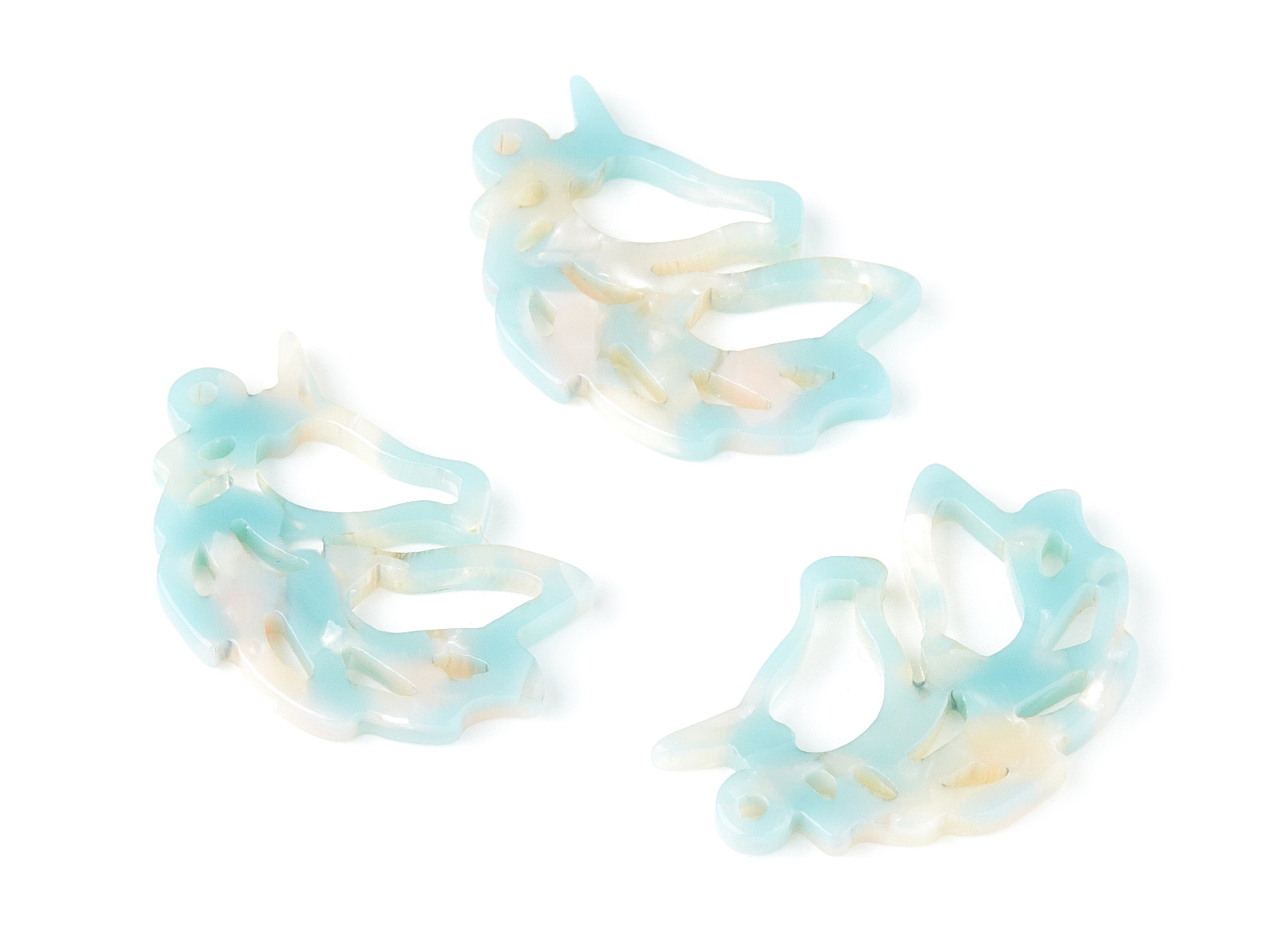 Acetate Unicorn Earring Charms - Unicorn Shaped Pendant - Earring Findings - Jewelry Supplies - Color Code:A36 - 33.14x21.6x3mm - AC1368O - DOMEDBAZAAR