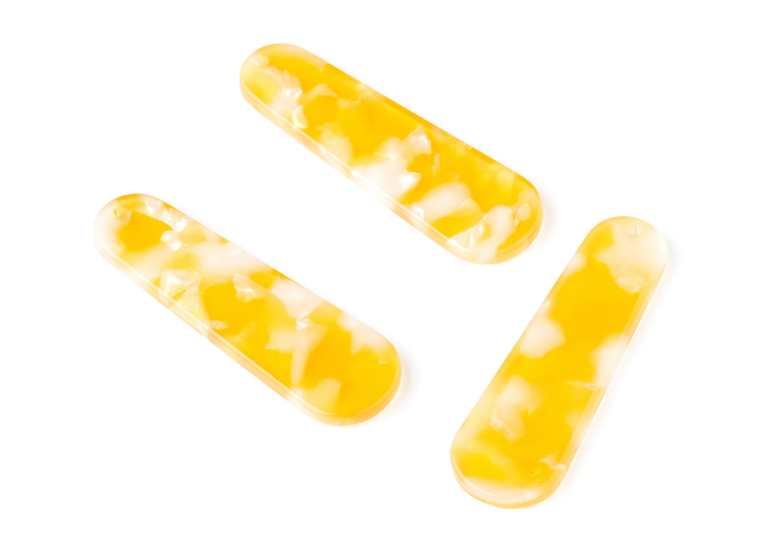 Acetate Rod Earring Charms - Rod Shaped Pendant - Earring Findings - Jewelry Supplies - Color Code: A43 - 44.73x13.74x2.78mm - AC1380O - DOMEDBAZAAR