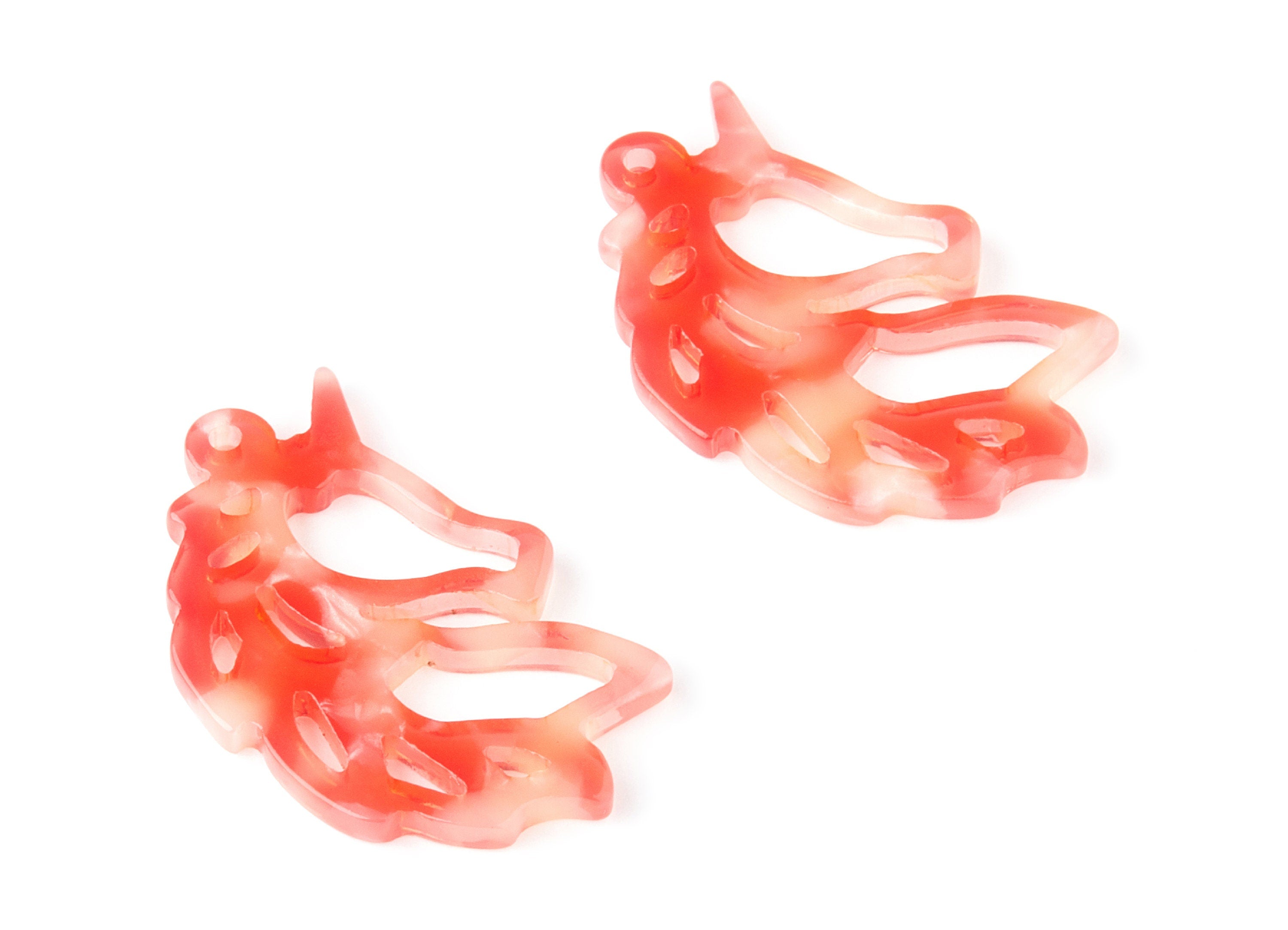 Acetate Unicorn Earring Charms - Unicorn Shaped Pendant - Earring Findings - Jewelry Supplies - Color Code:A34 - 33.14x21.6x3mm - AC1368P - DOMEDBAZAAR