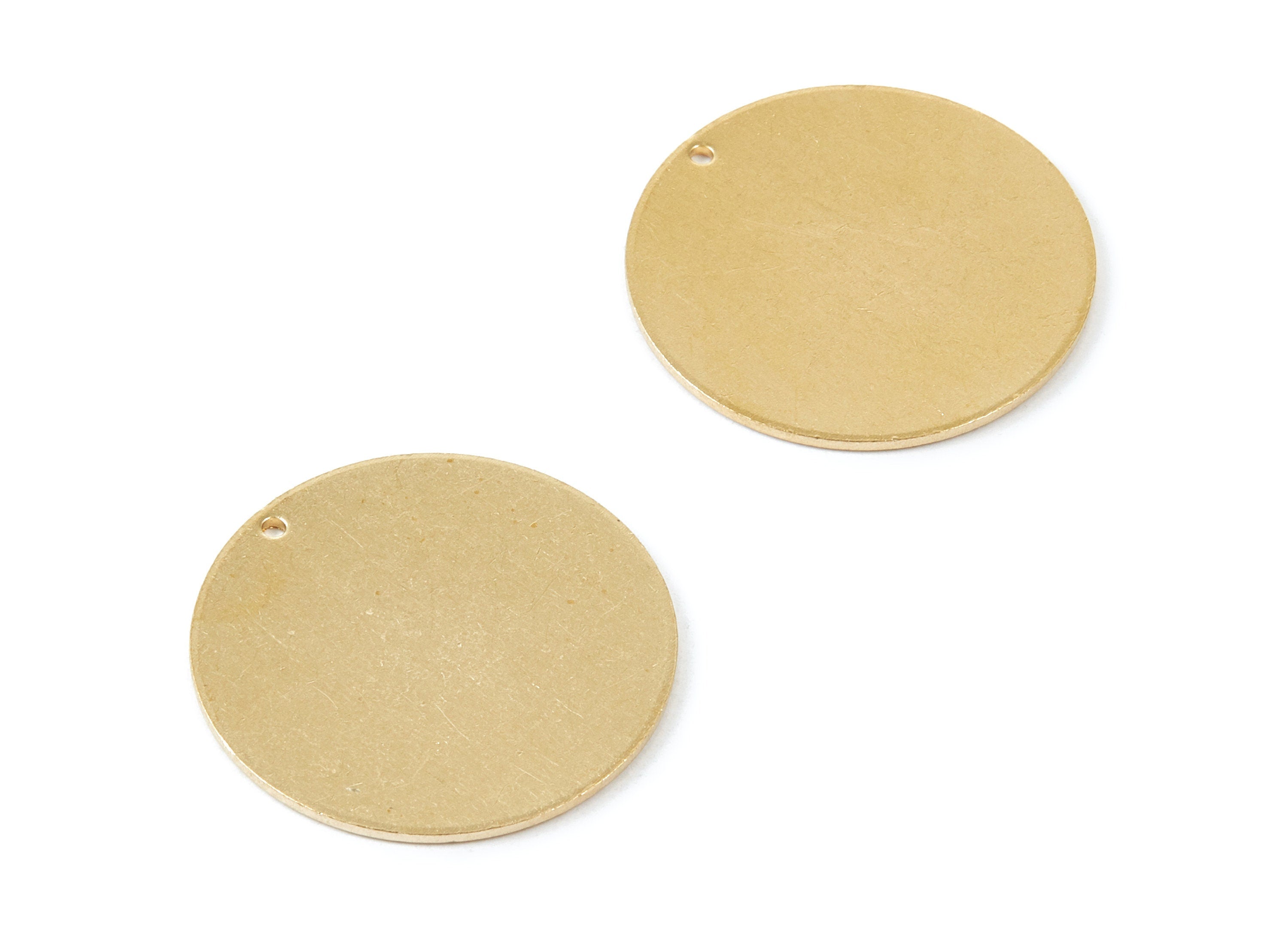 Personalized stamping blank - Brass Round Charms - Circle Raw Brass Pendant - Earring Findings - Jewelry Supplies - 30x30x1,11mm - PP2060 - DOMEDBAZAAR