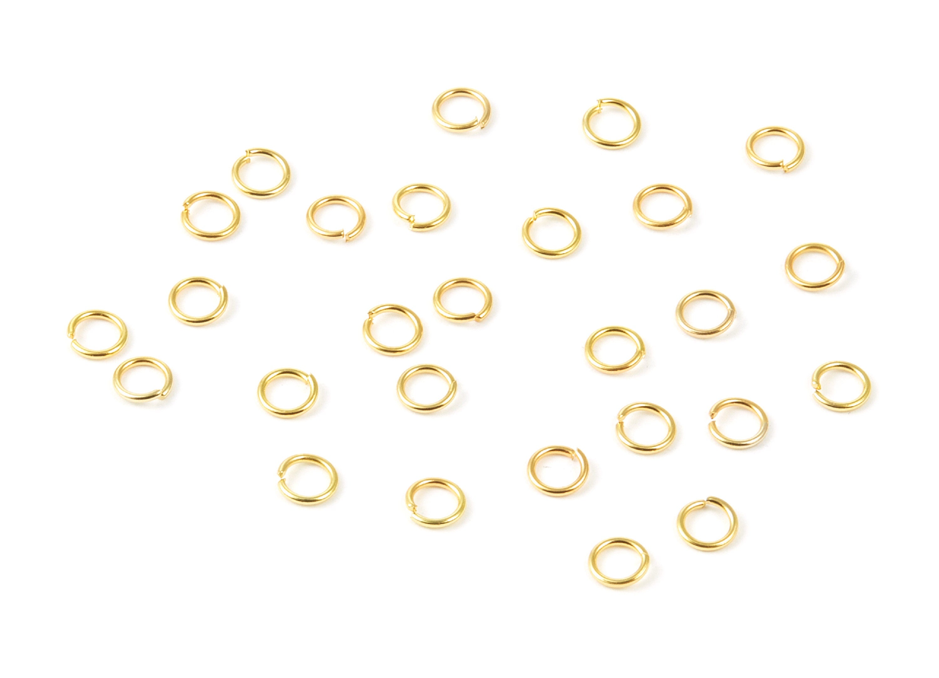 Brass Open Jump Rings - 4x0.6mm - Gold Tone Plated - Brass Open Jump Rings - Jewellry Supplies - PP1627G - DOMEDBAZAAR