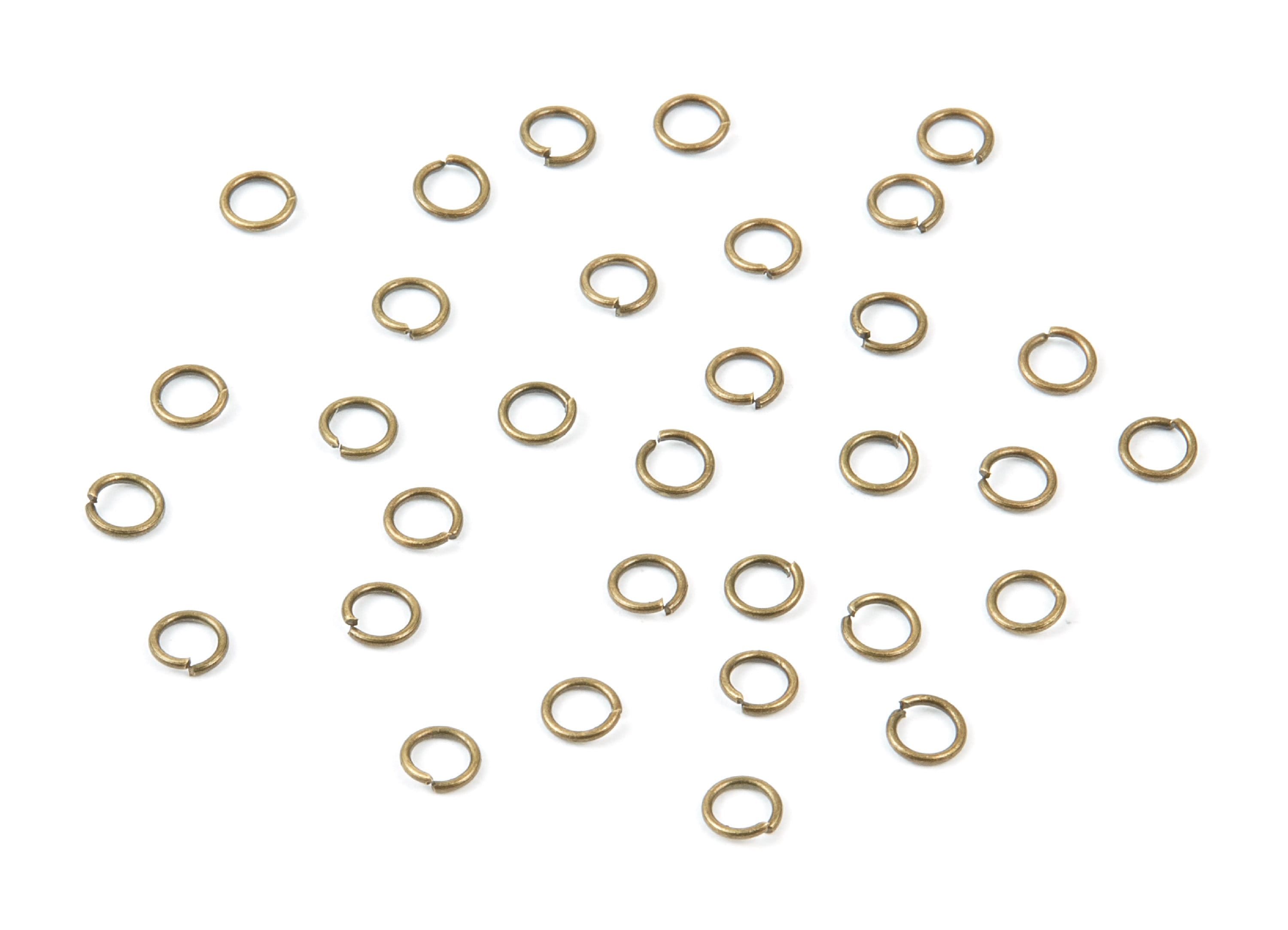Brass Open Jump Rings - 4x0.6mm - Antique Bronze Tone Plated - Brass Open Jump Rings - Jewelry Supplies - PP1627AB - DOMEDBAZAAR