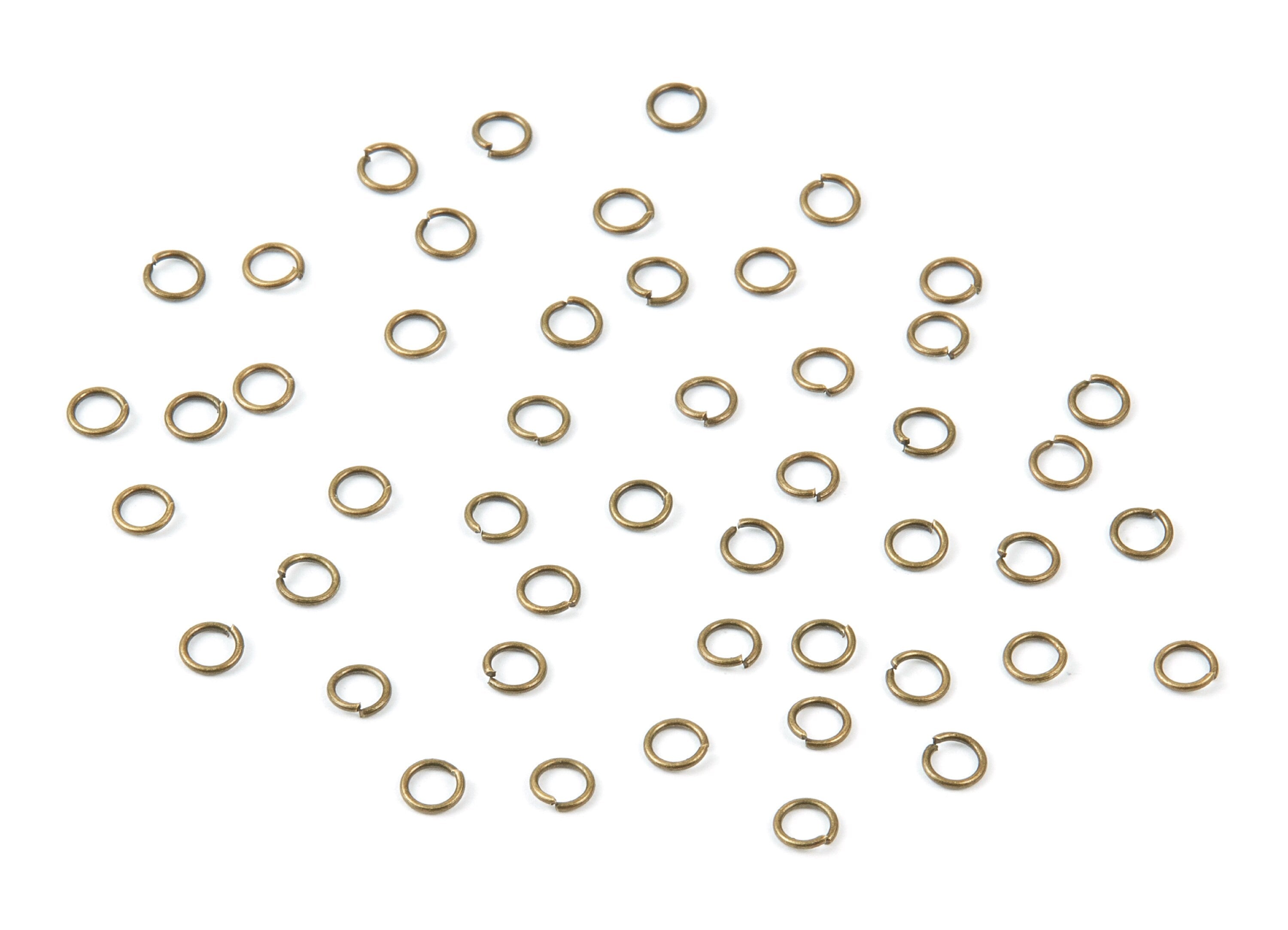 Brass Open Jump Rings - 4x0.6mm - Antique Bronze Tone Plated - Brass Open Jump Rings - Jewelry Supplies - PP1627AB - DOMEDBAZAAR