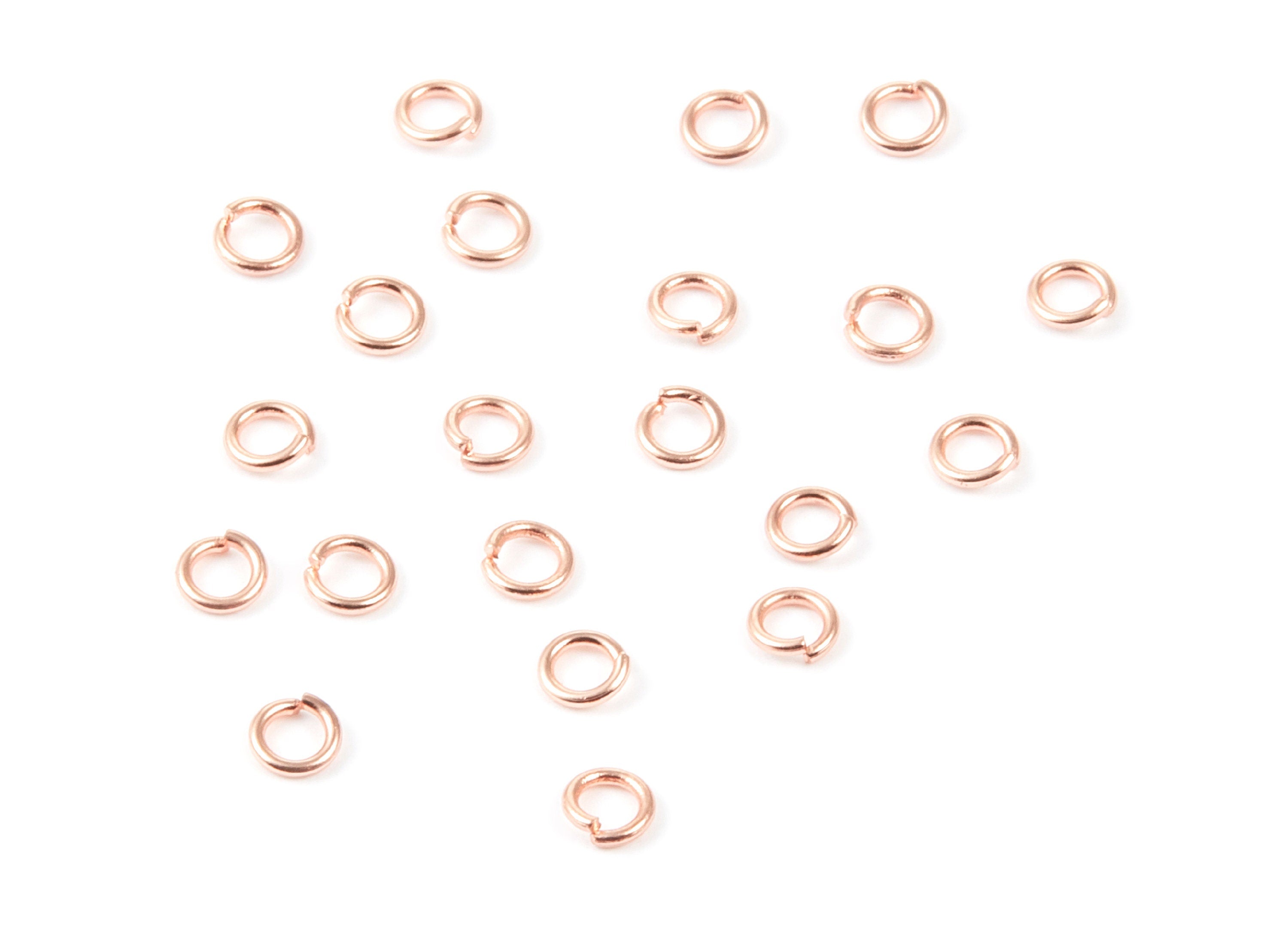 Brass Open Jump Rings - 3x0,6mm - Rose Tone Plated - Brass Open Jump Rings - Jewelry Supplies - PP1637R - DOMEDBAZAAR