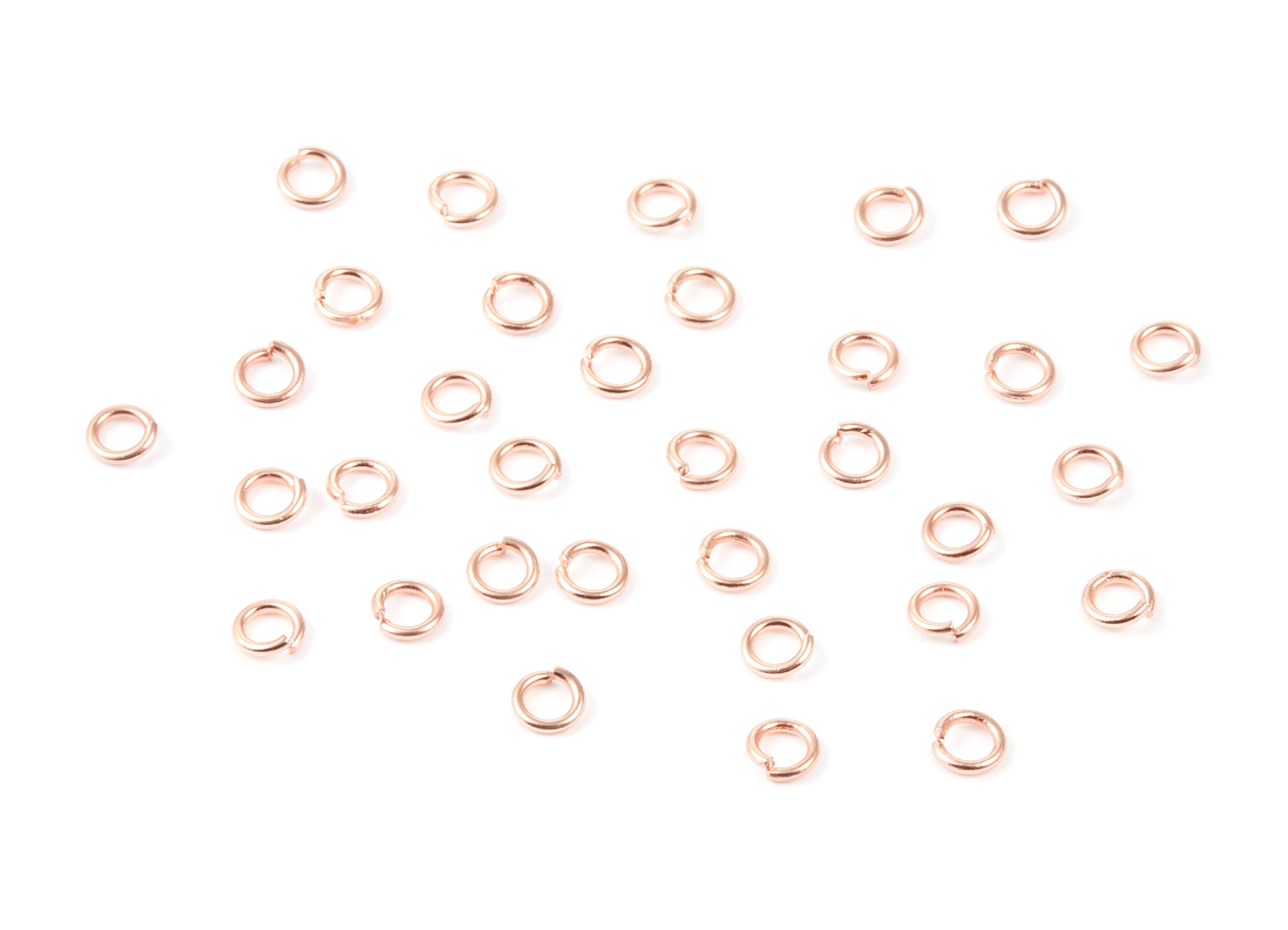 Brass Open Jump Rings - 3x0,6mm - Rose Tone Plated - Brass Open Jump Rings - Jewelry Supplies - PP1637R - DOMEDBAZAAR