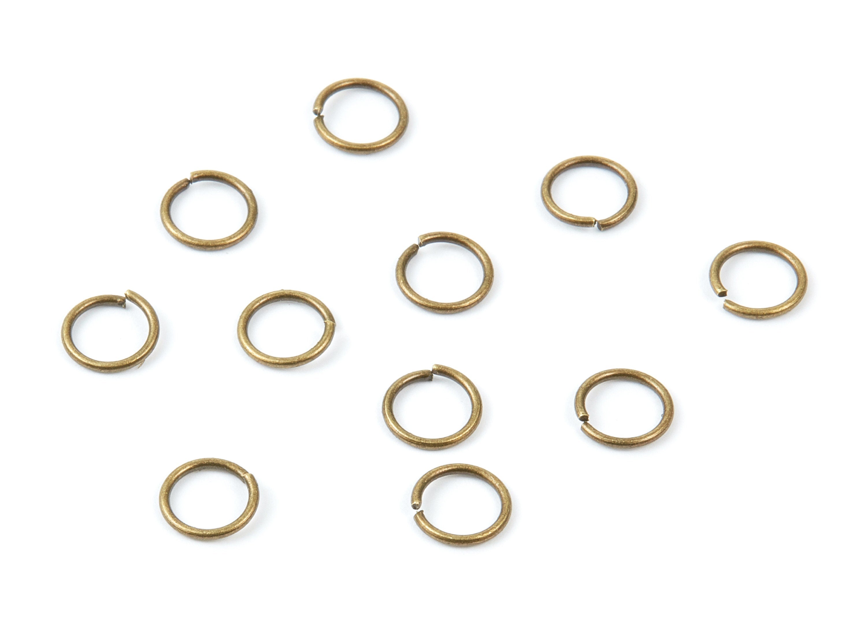 Brass Open Jump Rings - 7x0,8mm - Antique Bronze Tone Plated - Brass Open Jump Rings - Jewelry Supplies - PP1580AB - DOMEDBAZAAR