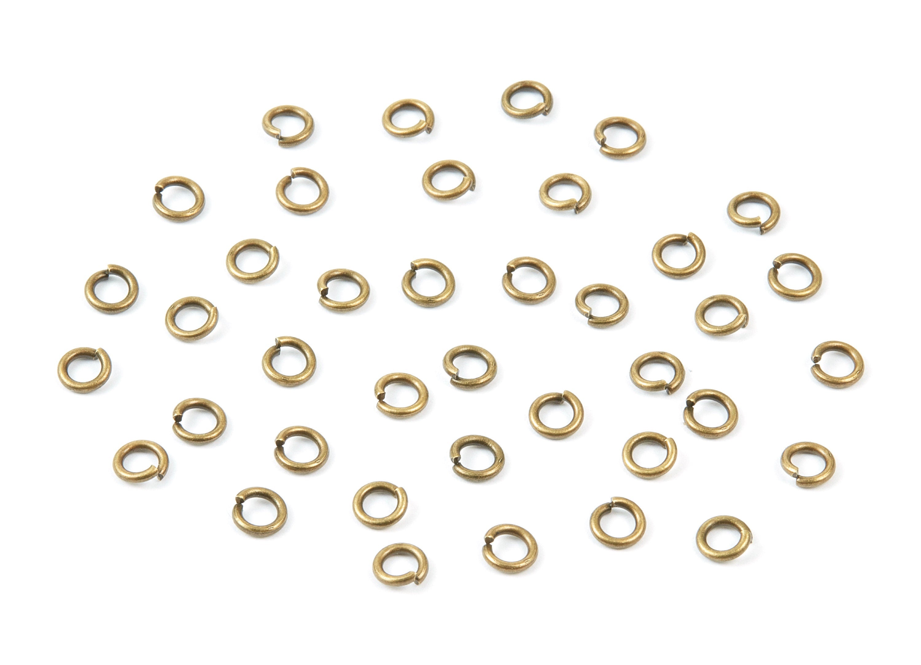 Brass Open Jump Rings - 5x1mm - Antique Bronze Tone Plated - Brass Open Jump Rings - Jewelry Supplies - PP1618AB - DOMEDBAZAAR