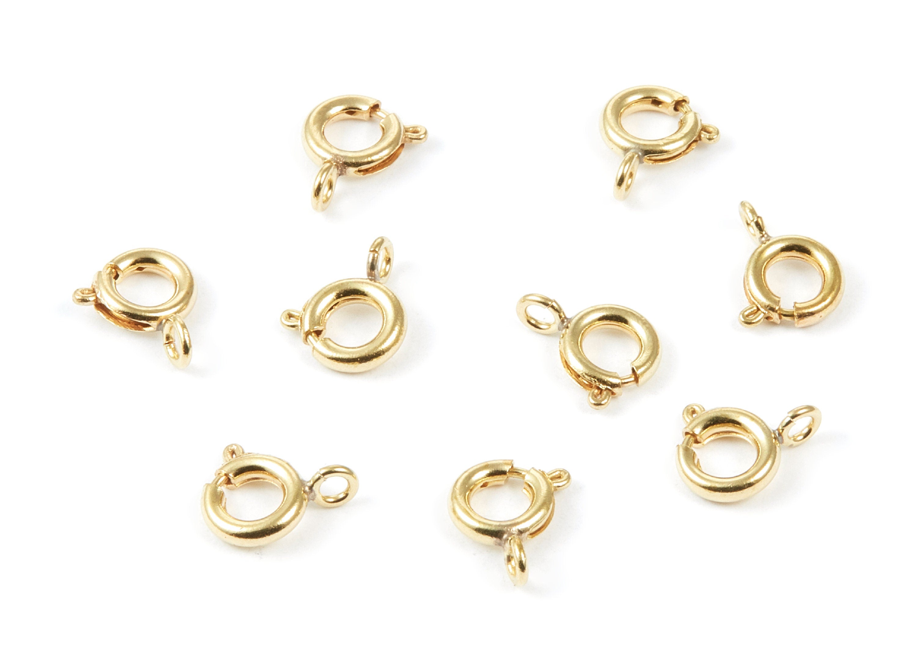 Brass Parrot Clasp - 6mm - Raw Brass Round Trigger Clasps - Jewelry Supplies - 9,17mm x 7,4mm - PP1689 - DOMEDBAZAAR