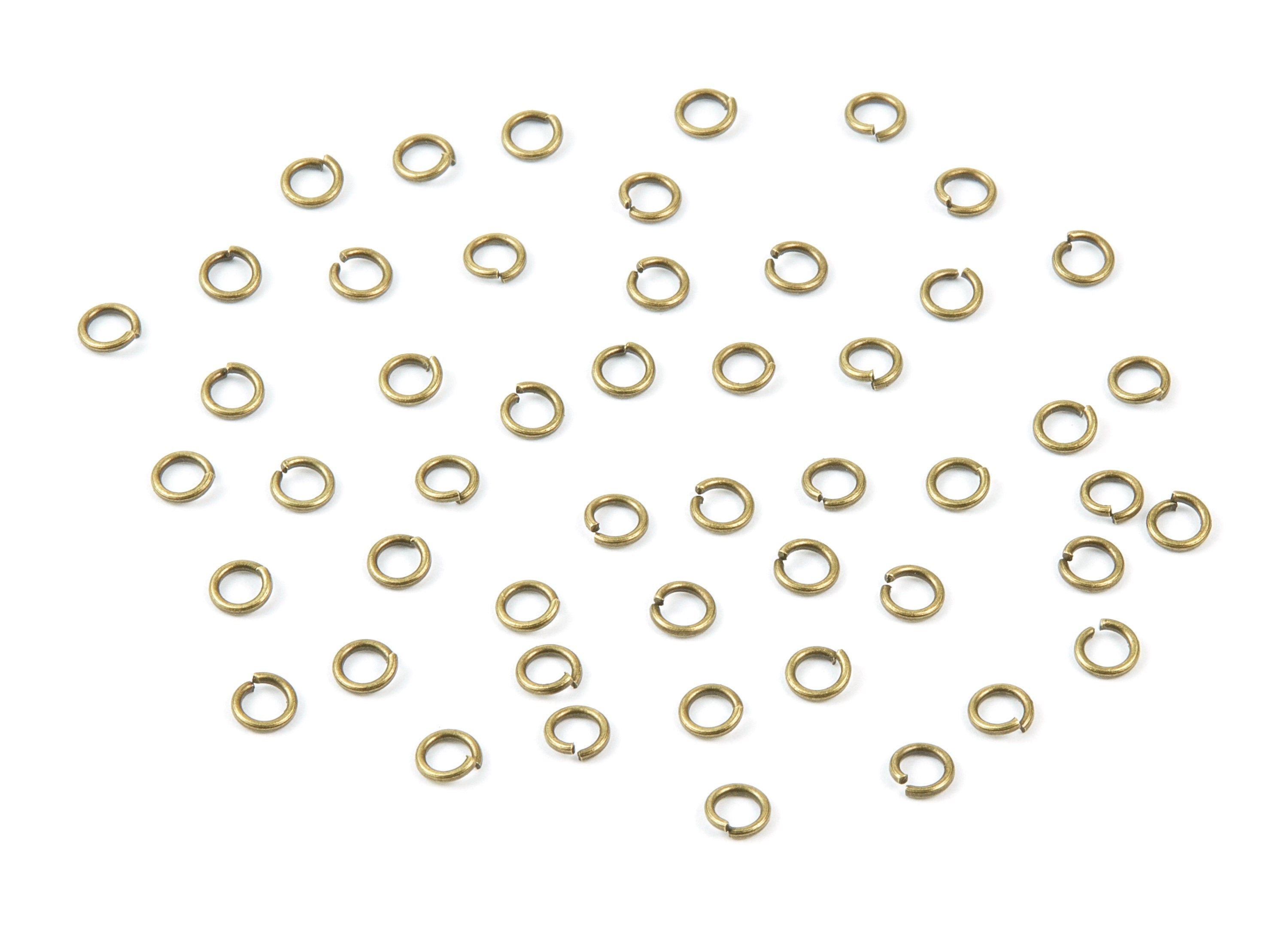Brass Open Jump Rings - 4x0.7mm - Antique Bronze Tone Plated - Earring Findings - Jewellery Supplies - PP1633AB - DOMEDBAZAAR