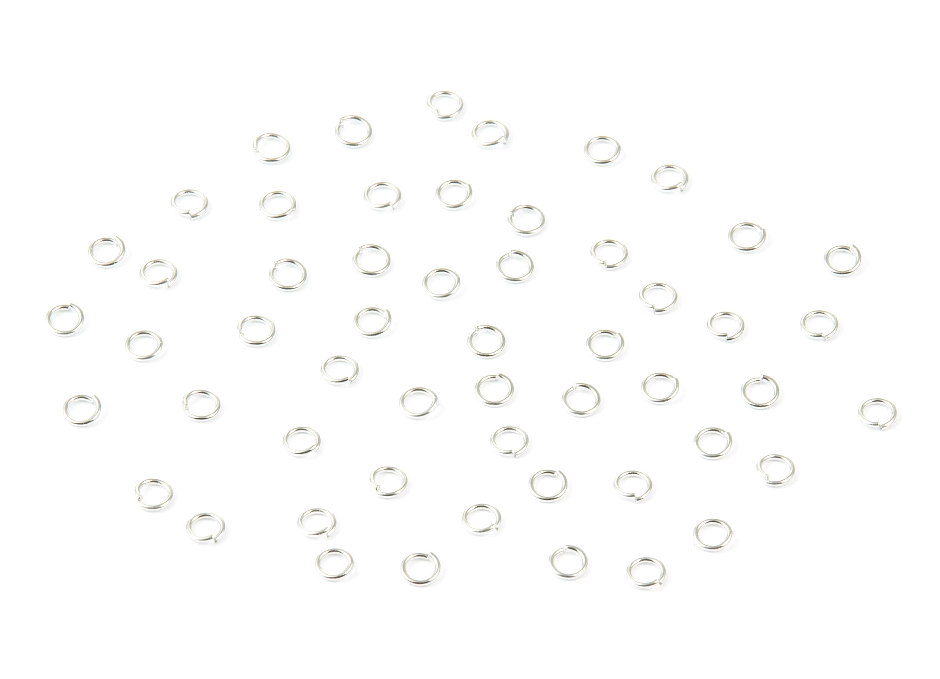Brass Open Jump Rings - 3.1x0.5mm - Silver Tone Plated - Brass Open Jump Rings - Jewellery Supplies - PP1584S - DOMEDBAZAAR