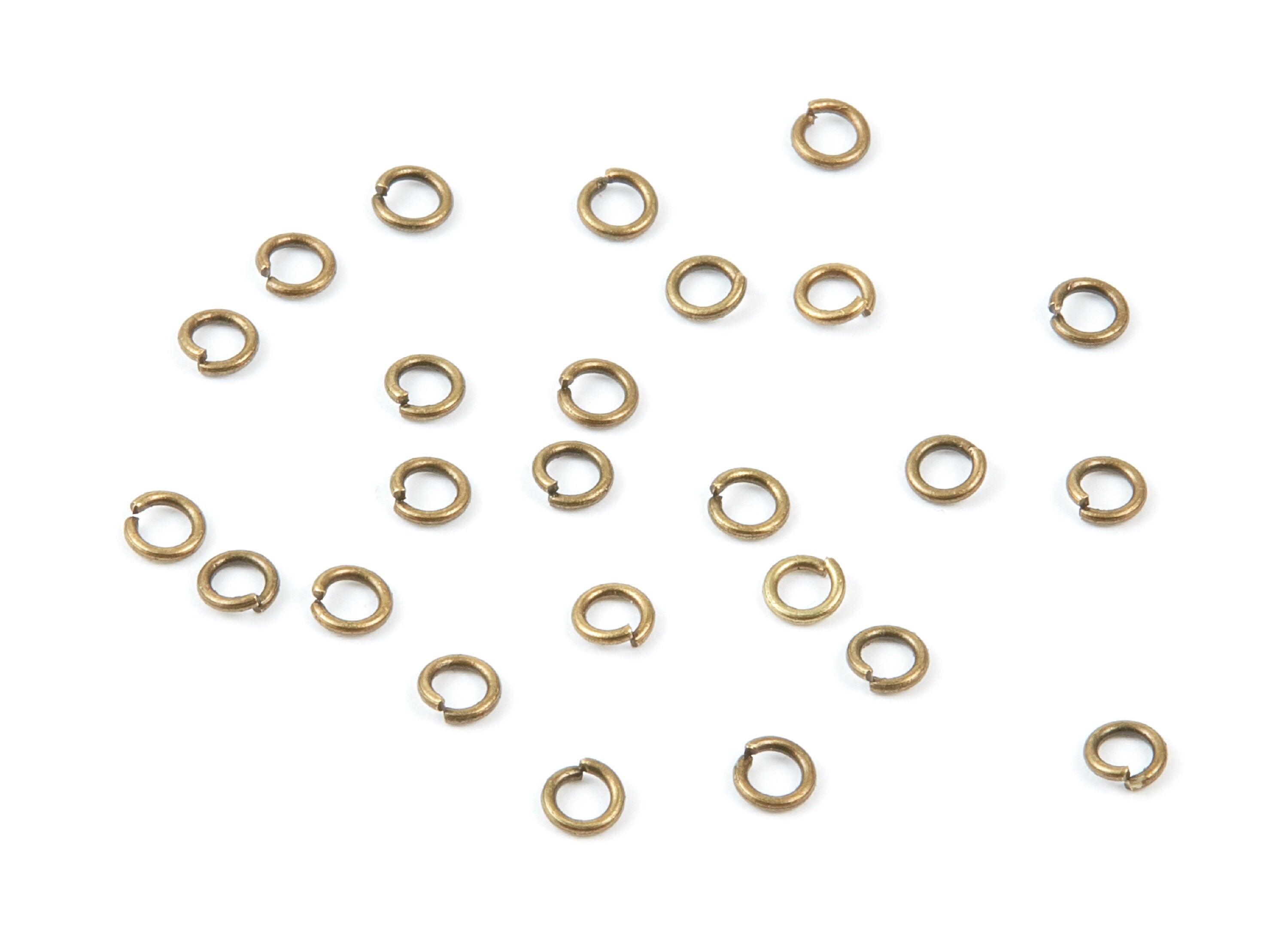 Brass Open Jump Rings - 3x0,6mm - Antique Bronze Tone Plated - Brass Open Jump Rings - Jewelry Supplies - PP1637AB - DOMEDBAZAAR