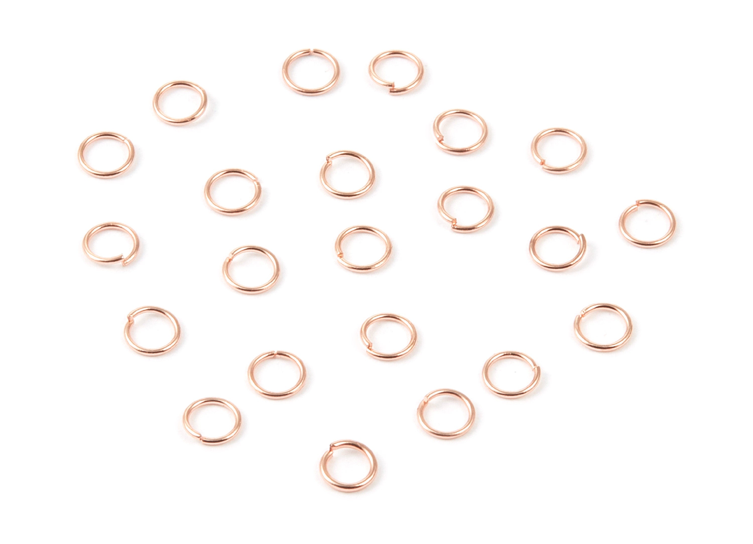 Brass Open Jump Rings - 4x0.5mm - Rose Tone Plated - Brass Open Jump Rings - Jewelry Supplies - PP1578R - DOMEDBAZAAR