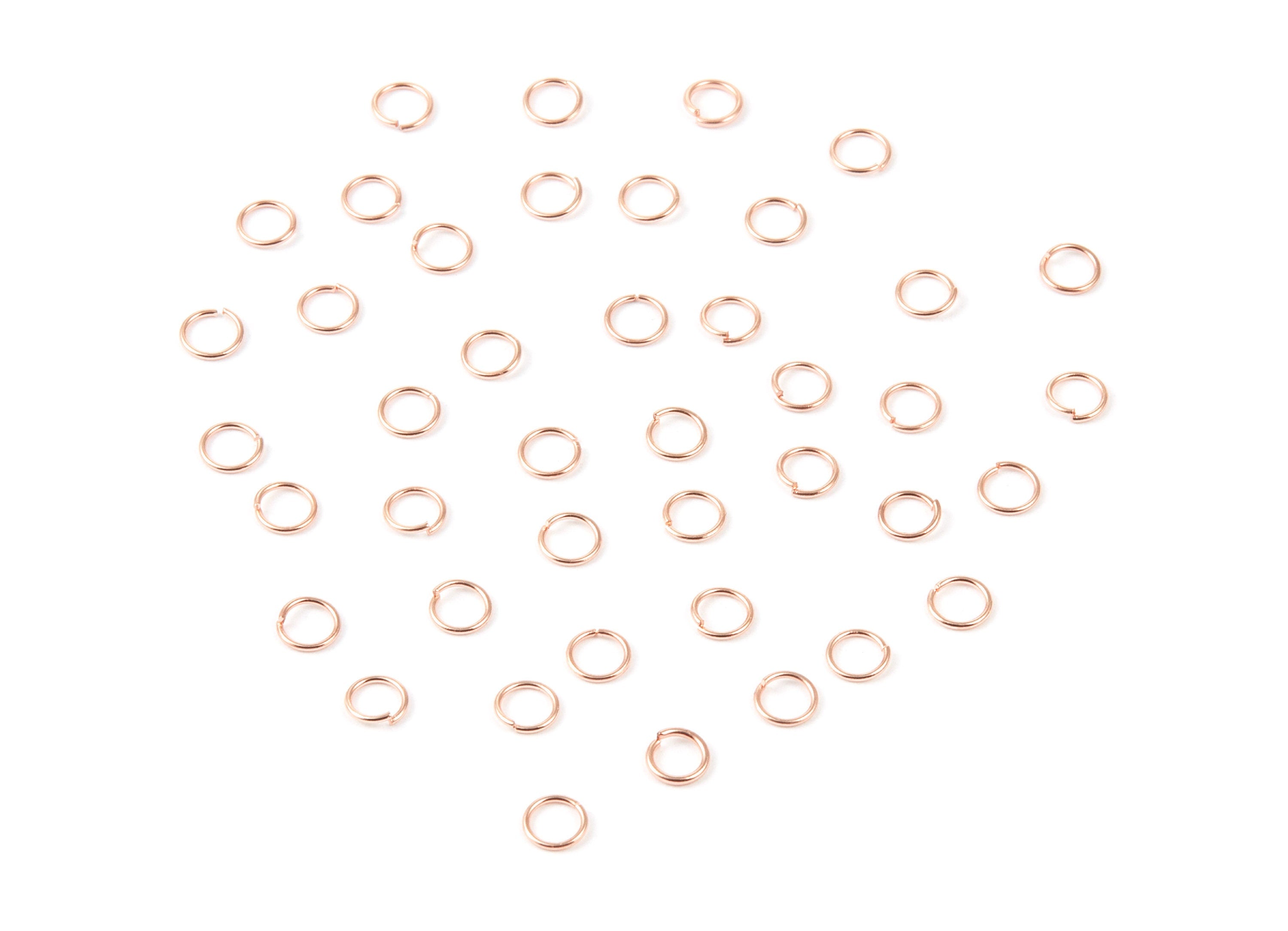 Brass Open Jump Rings - 4x0.5mm - Rose Tone Plated - Brass Open Jump Rings - Jewelry Supplies - PP1578R - DOMEDBAZAAR
