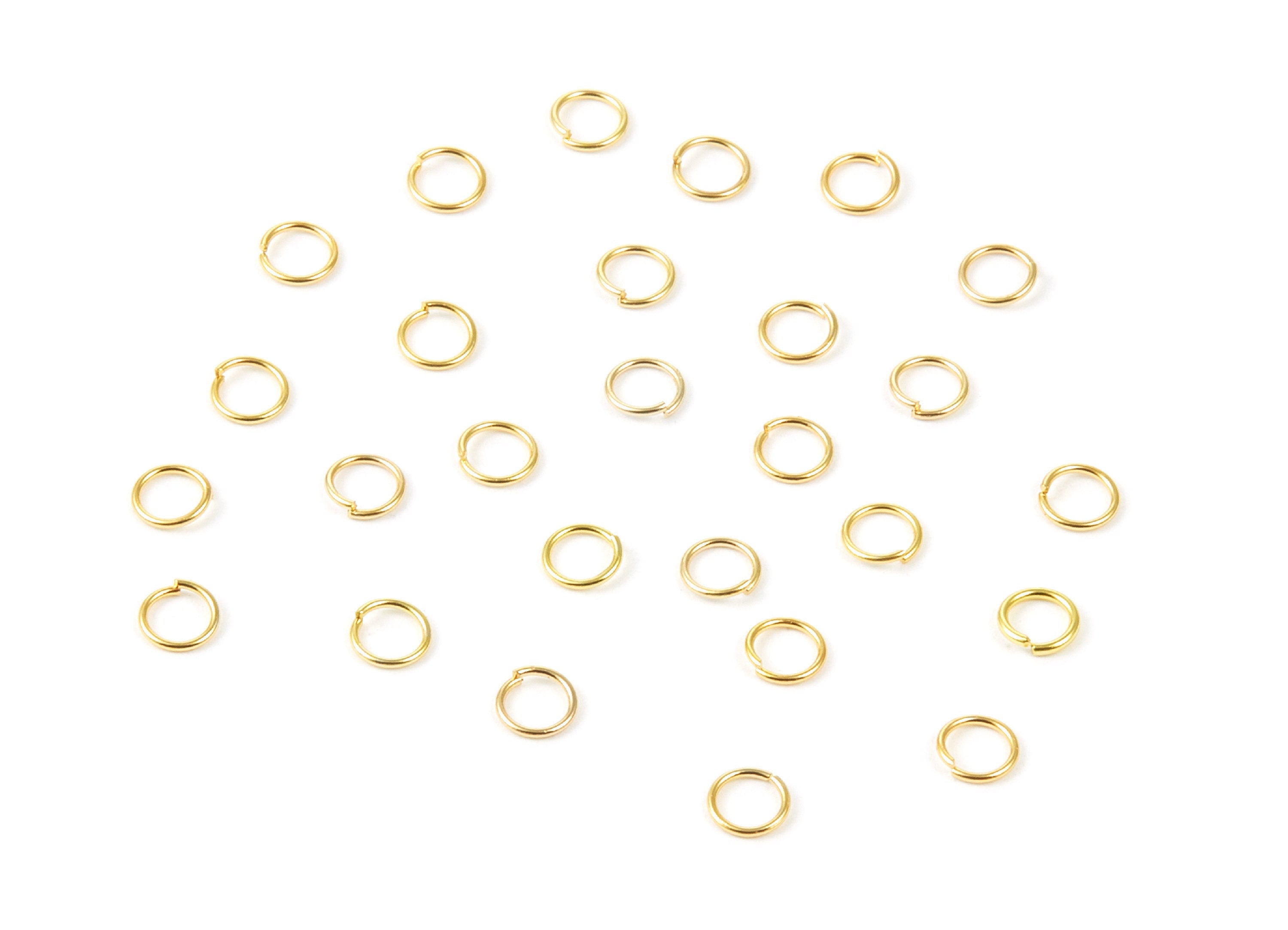 Brass Open Jump Rings - 4x0.5mm - Gold Tone Plated - Brass Open Jump Rings - Jewelry Supplies - PP1578G - DOMEDBAZAAR