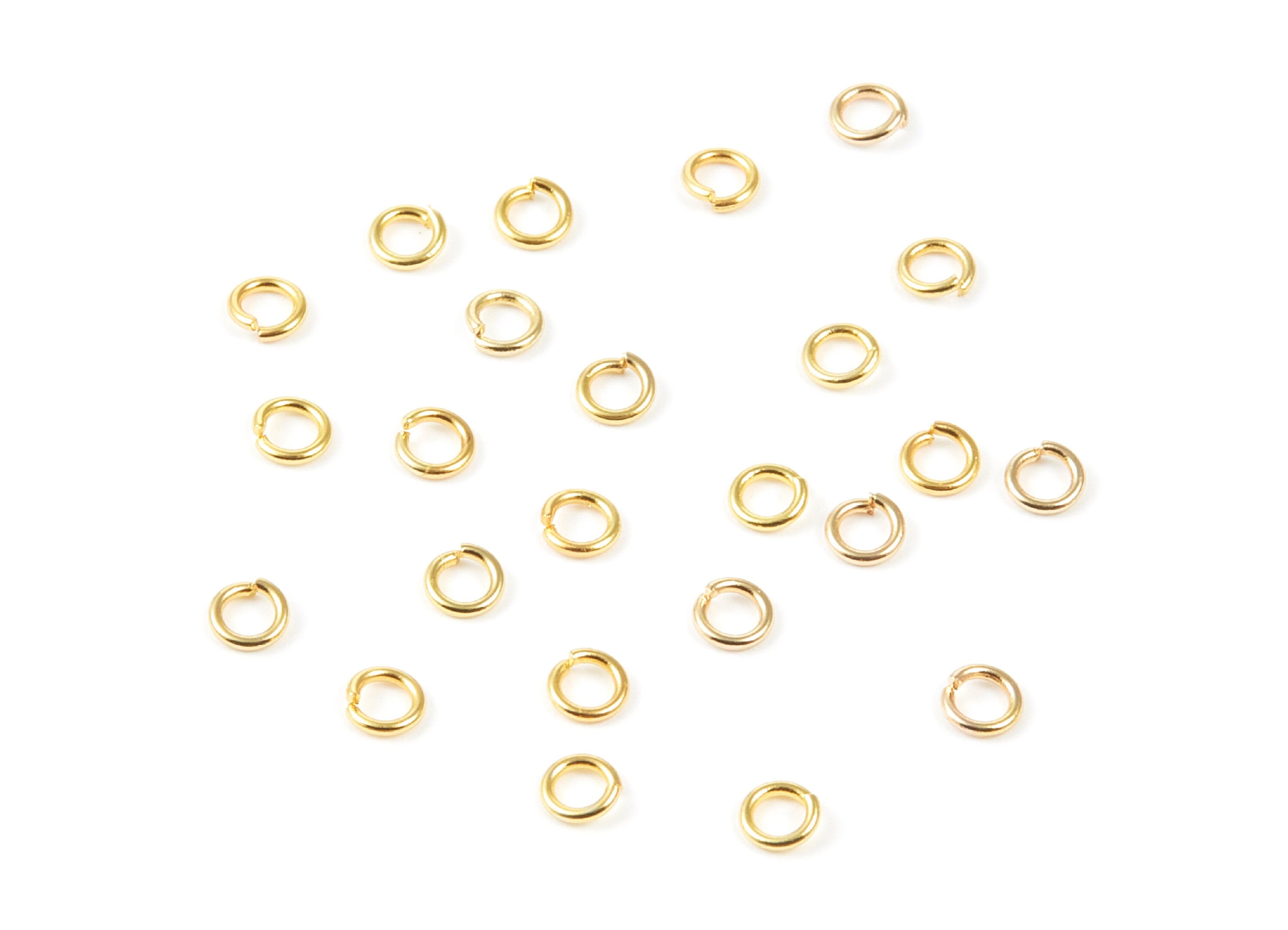 Brass Open Jump Rings - 3x0.6mm - Gold Tone Plated - Brass Open Jump Rings - Jewellery Supplies - PP1637G - DOMEDBAZAAR