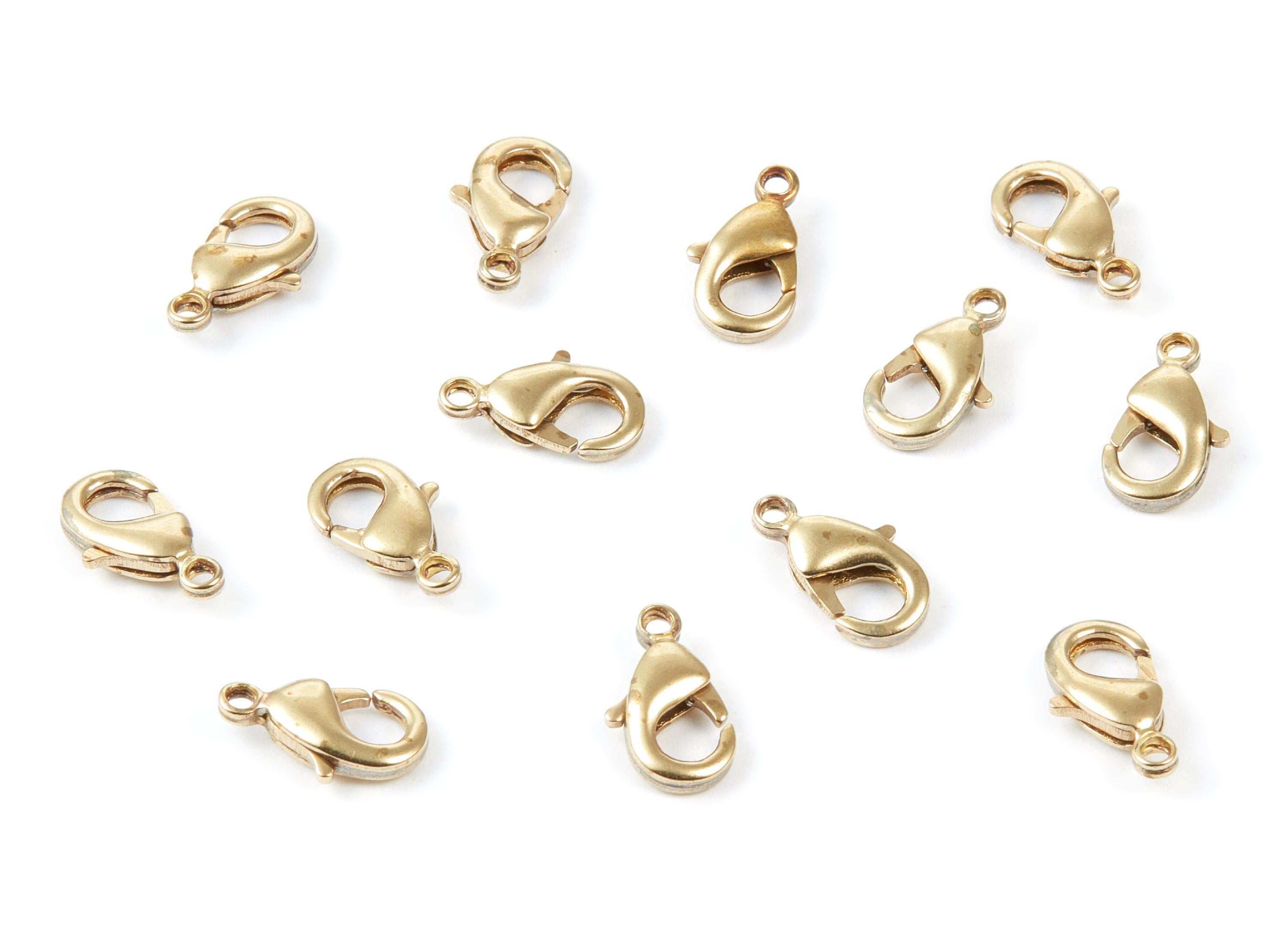 Brass Parrot Clasp - 902 Raw Brass Lobster Claw Clasps - Jewelry Supplies - 12mm x 6,45mm - PP1656 - DOMEDBAZAAR