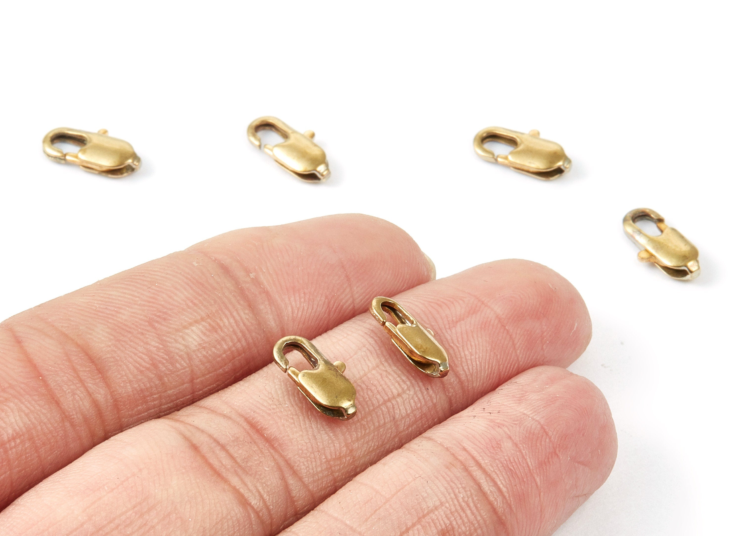 Brass Parrot Clasp - Raw Brass Lobster Claw Clasps - Jewelry Supplies - 12x5.9mm - PP1666 - DOMEDBAZAAR