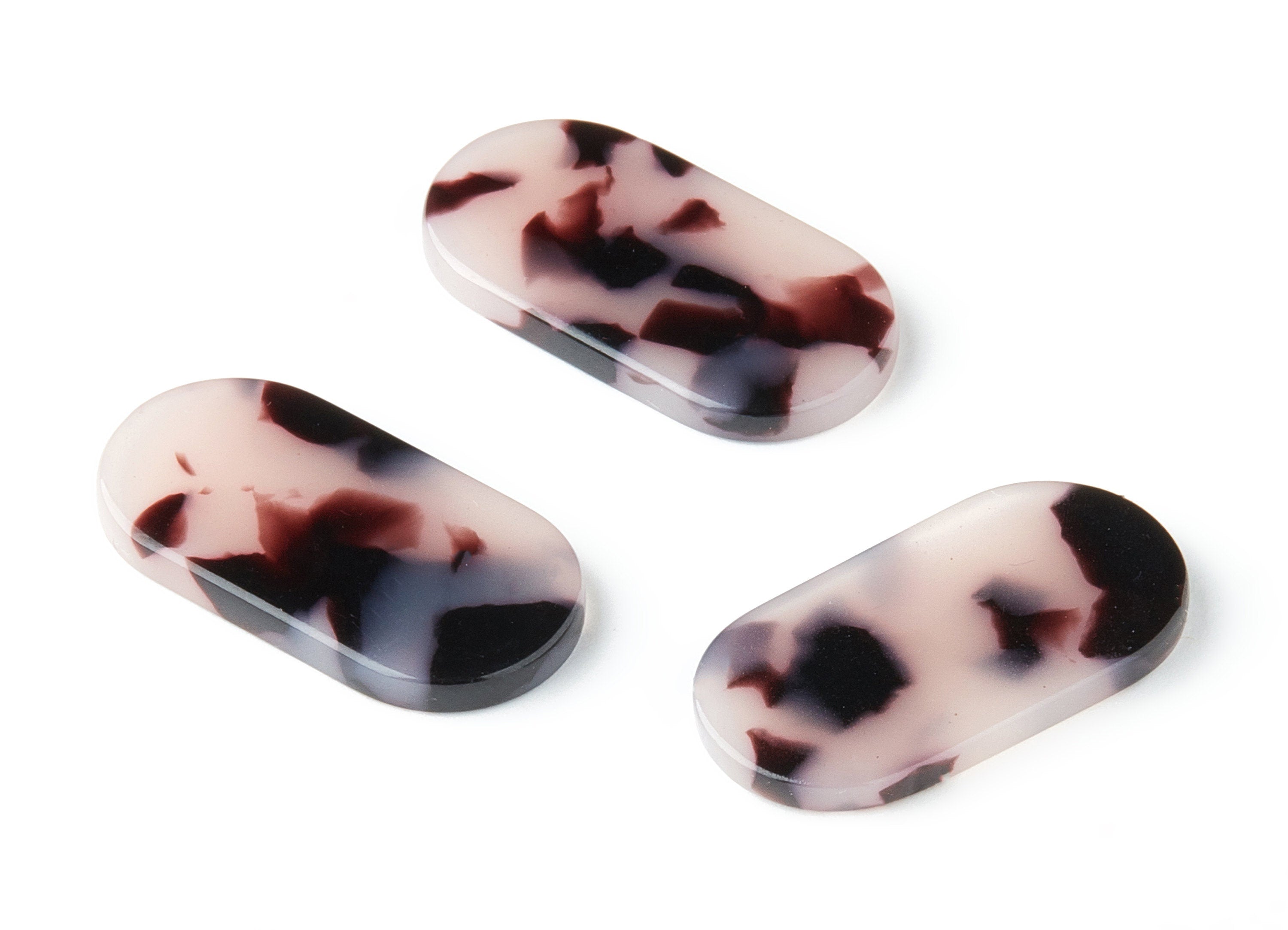 Acetate Acrylic Earring Charm - Blonde Tortoise Shell Earrings - Oval Charm Without Hole - Color CodeA09 - 26.63x13.9x2.7mm - AC1156UU - DOMEDBAZAAR
