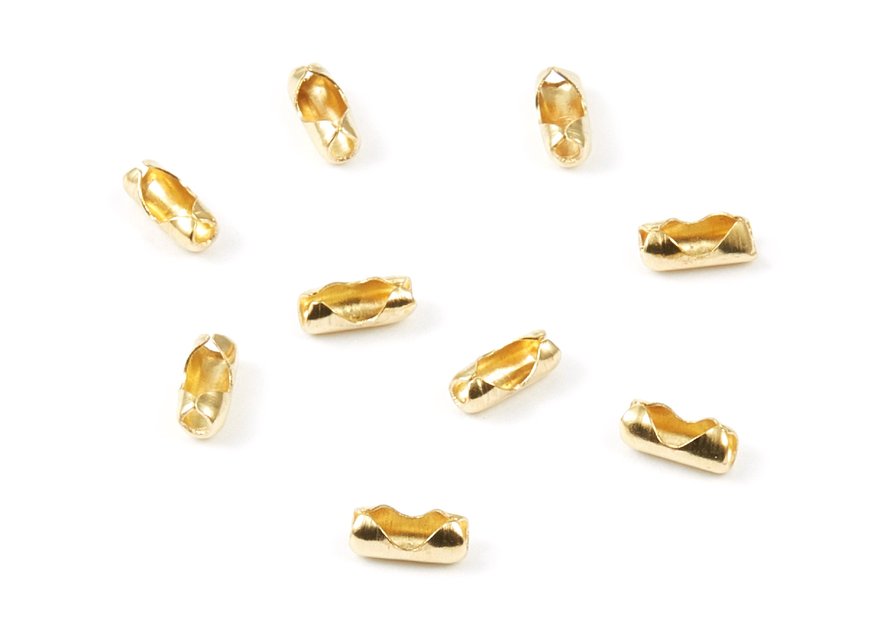 Ball Chain Connector - 1.5 Brass Chain Connector - Raw Brass Connector Clasp - Jewelry Supplies - 5.77x2.42mm - PP1693 - DOMEDBAZAAR