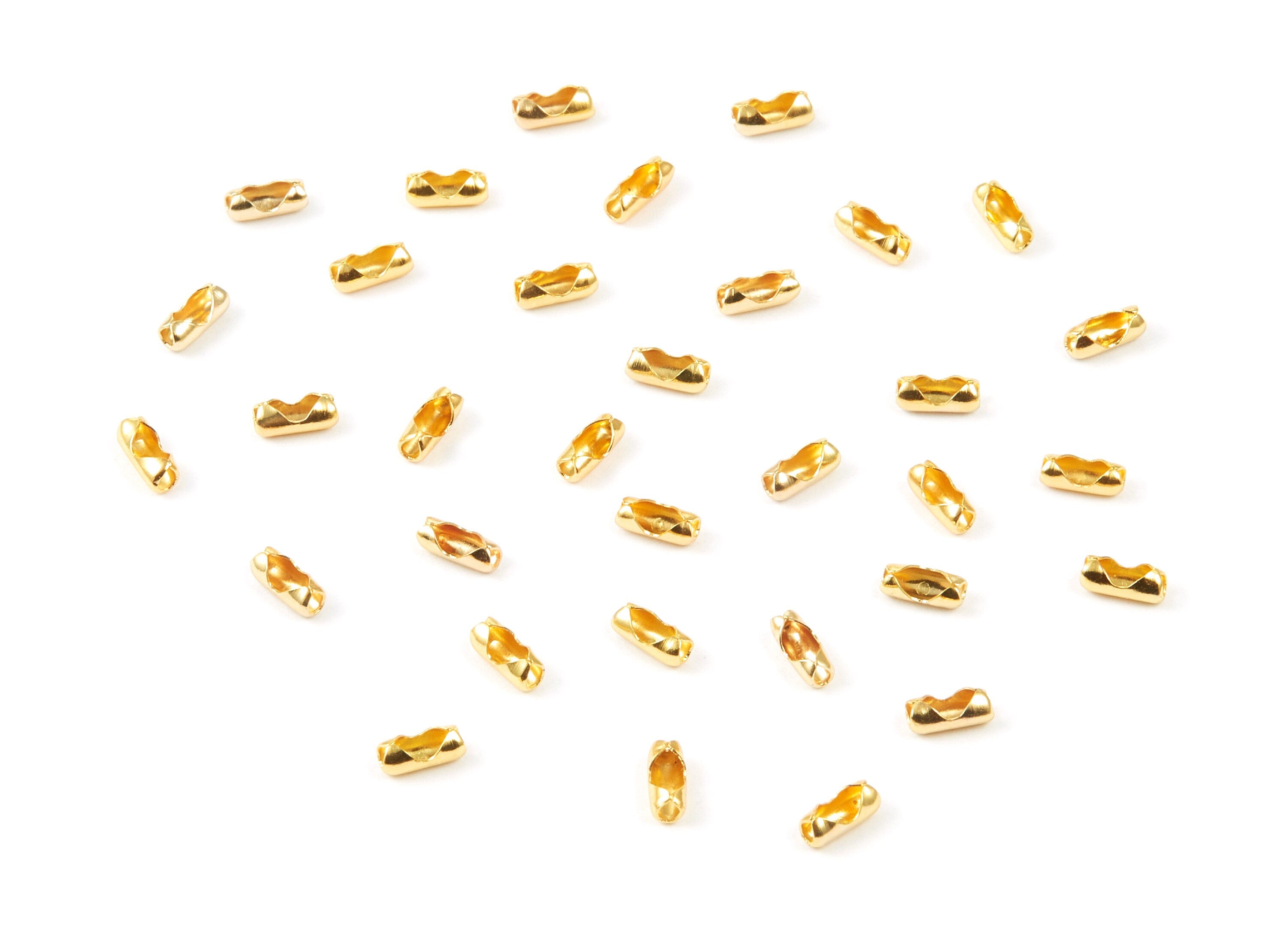 Ball Chain Connector - 1.5 Gold Tone Plated Brass - Brass Connector Clasp - Jewelry Supplies - 5.77x2.42mm - PP1693G - DOMEDBAZAAR