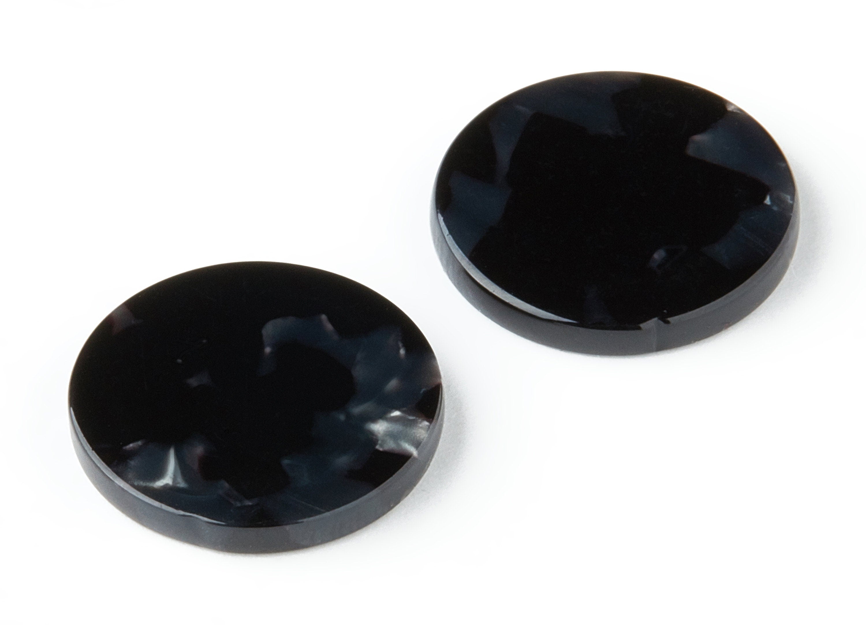 Acetate Acrylic Earring Charms - Tortoise Shell Earrings - Coin Shaped Pendant - Color Code: A48 - 18.5x18.5x2.57mm - AC1433C - DOMEDBAZAAR