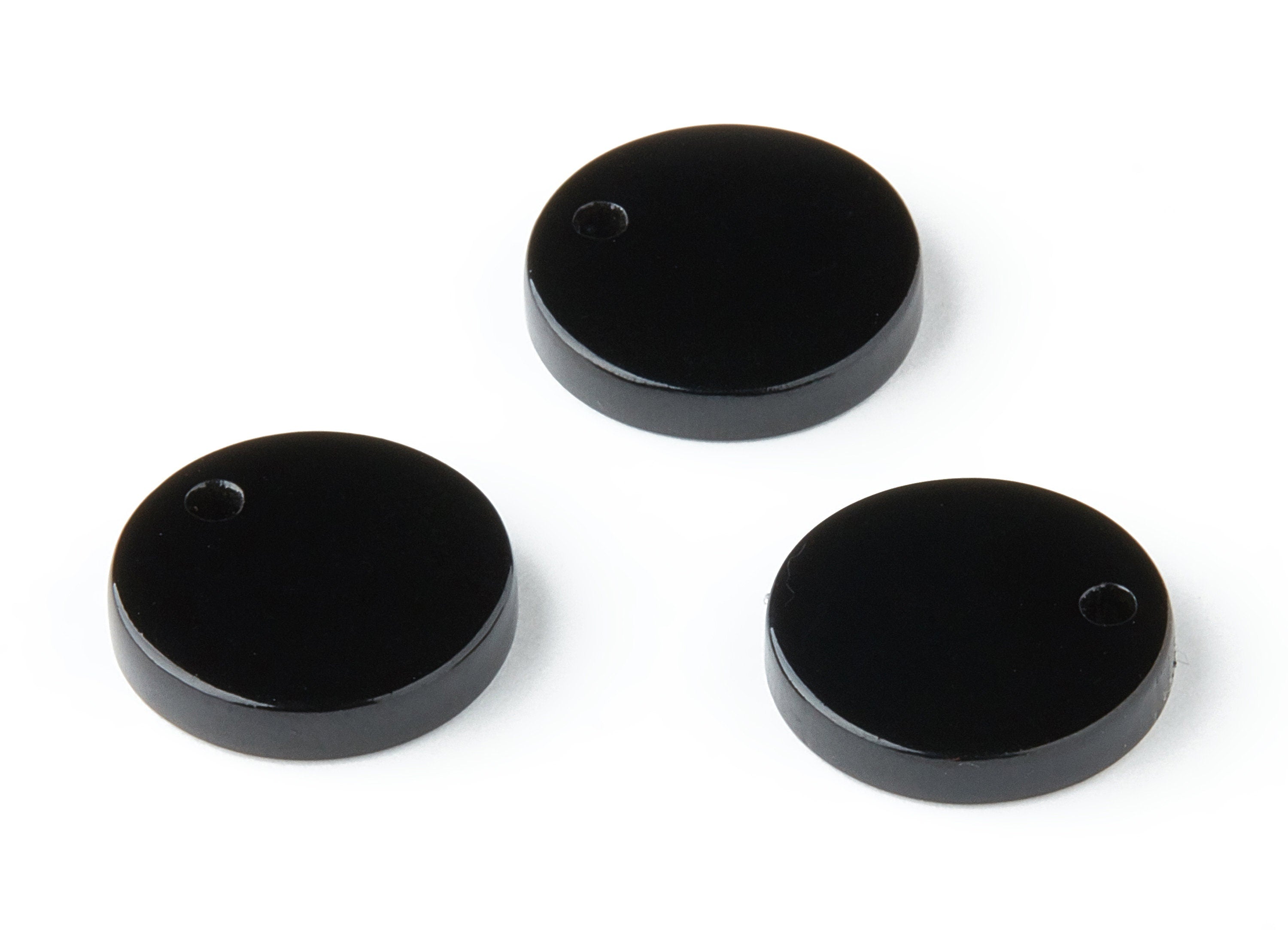 Acrylic Coin & Round Charms - Coin and Round Earrings and Pendant - Earring Findings - Color Code: A66 - 14.5x14.5x2.5mm - AC1064AP - DOMEDBAZAAR