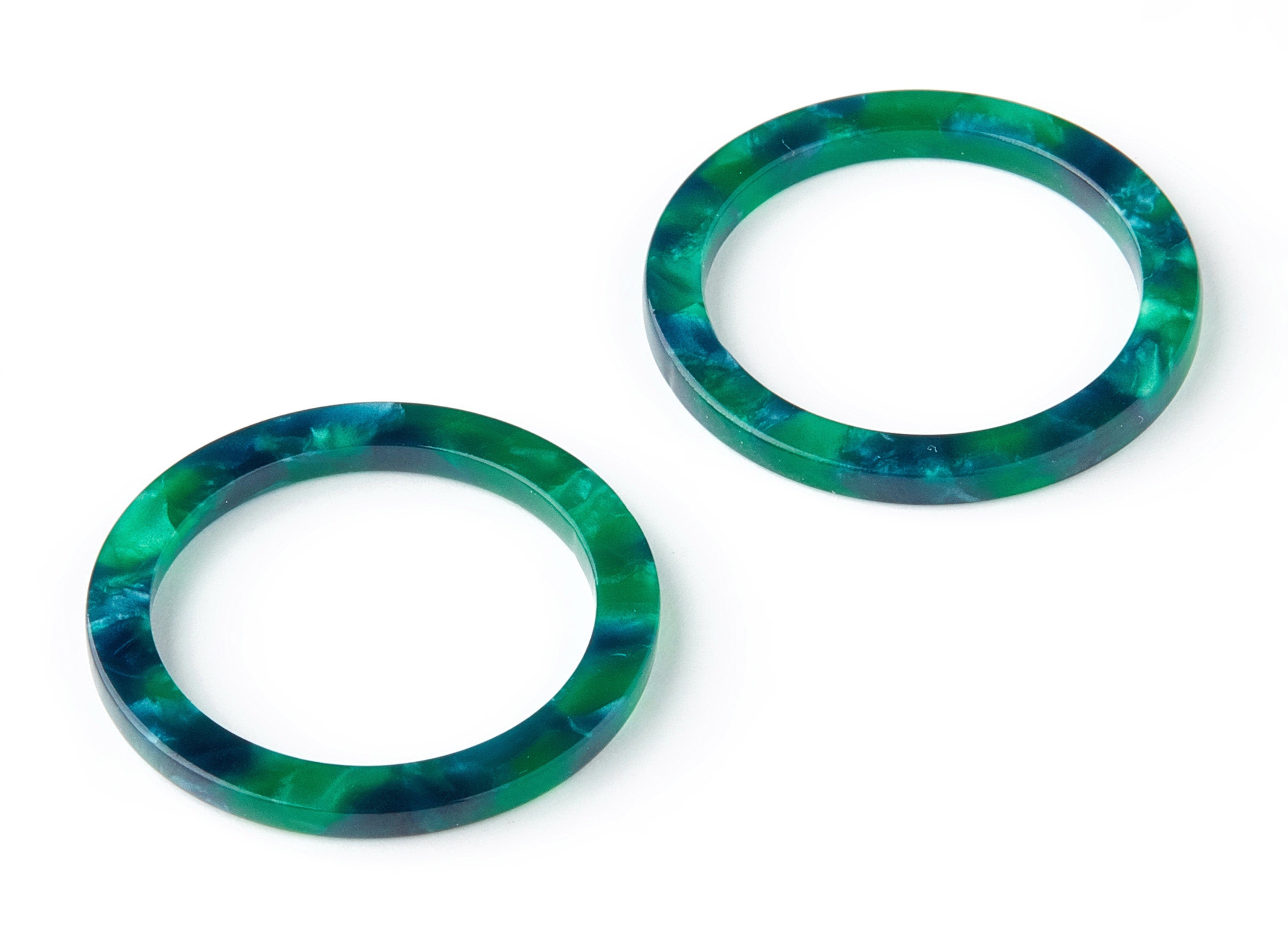 Acetate Hoop Earring Charms - Circle Shaped Pendant - Earring Findings - Jewelry Supplies - Color Code:A13 - 29.8x29.8x2.52mm - AC1119CC - DOMEDBAZAAR