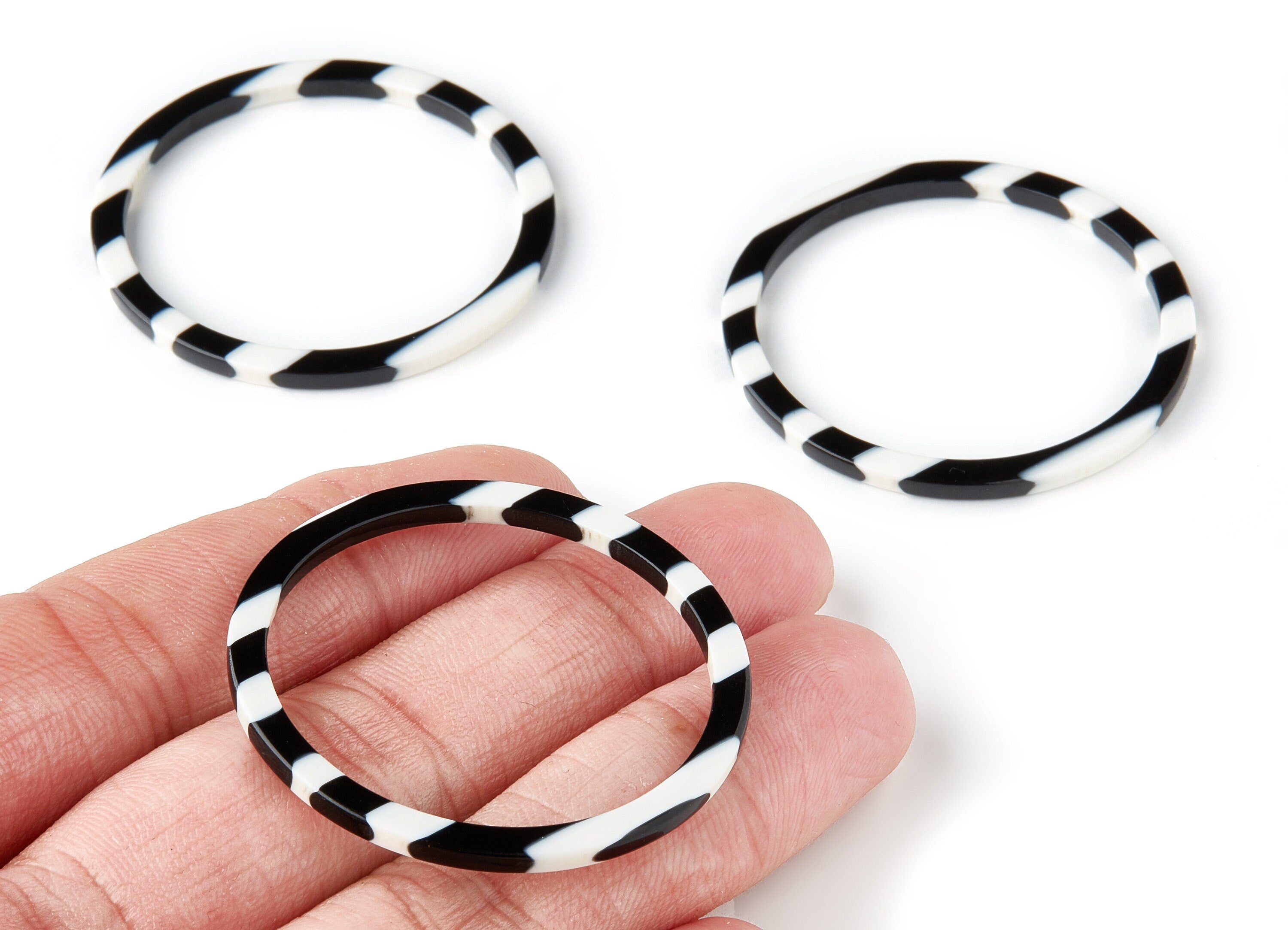 Acetate Circle Earring Charms - Circle Shaped Pendant - Earring Findings - Jewelry Supplies - Color Code: A64 - 41.5x41.5x2.8mm - AC1192C - DOMEDBAZAAR