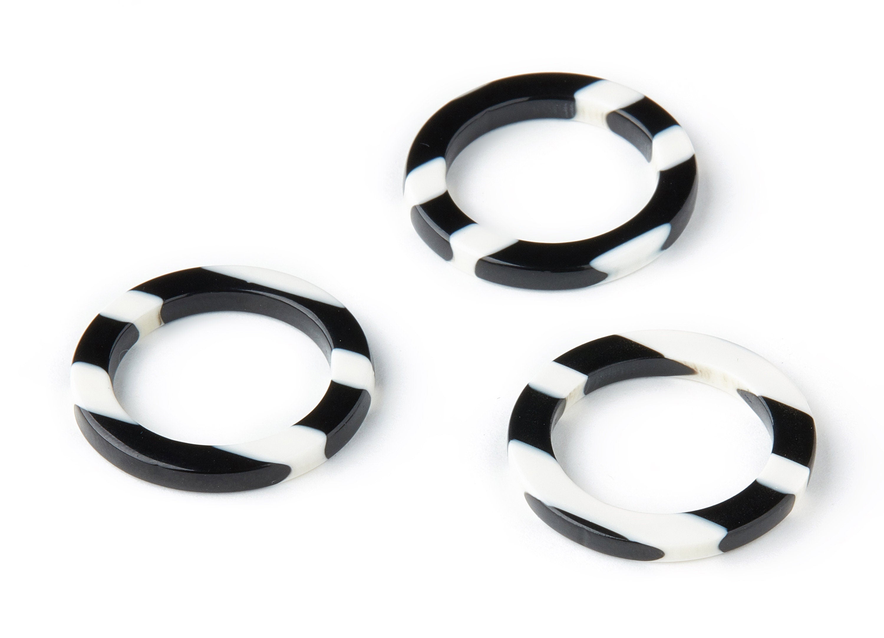 Acetate Hoop Earring Charms - Circle Shaped Pendant - Earring Findings - Jewelry Supplies - Color Code: A64 - 24.5x24.5x2.65mm - AC1195C - DOMEDBAZAAR