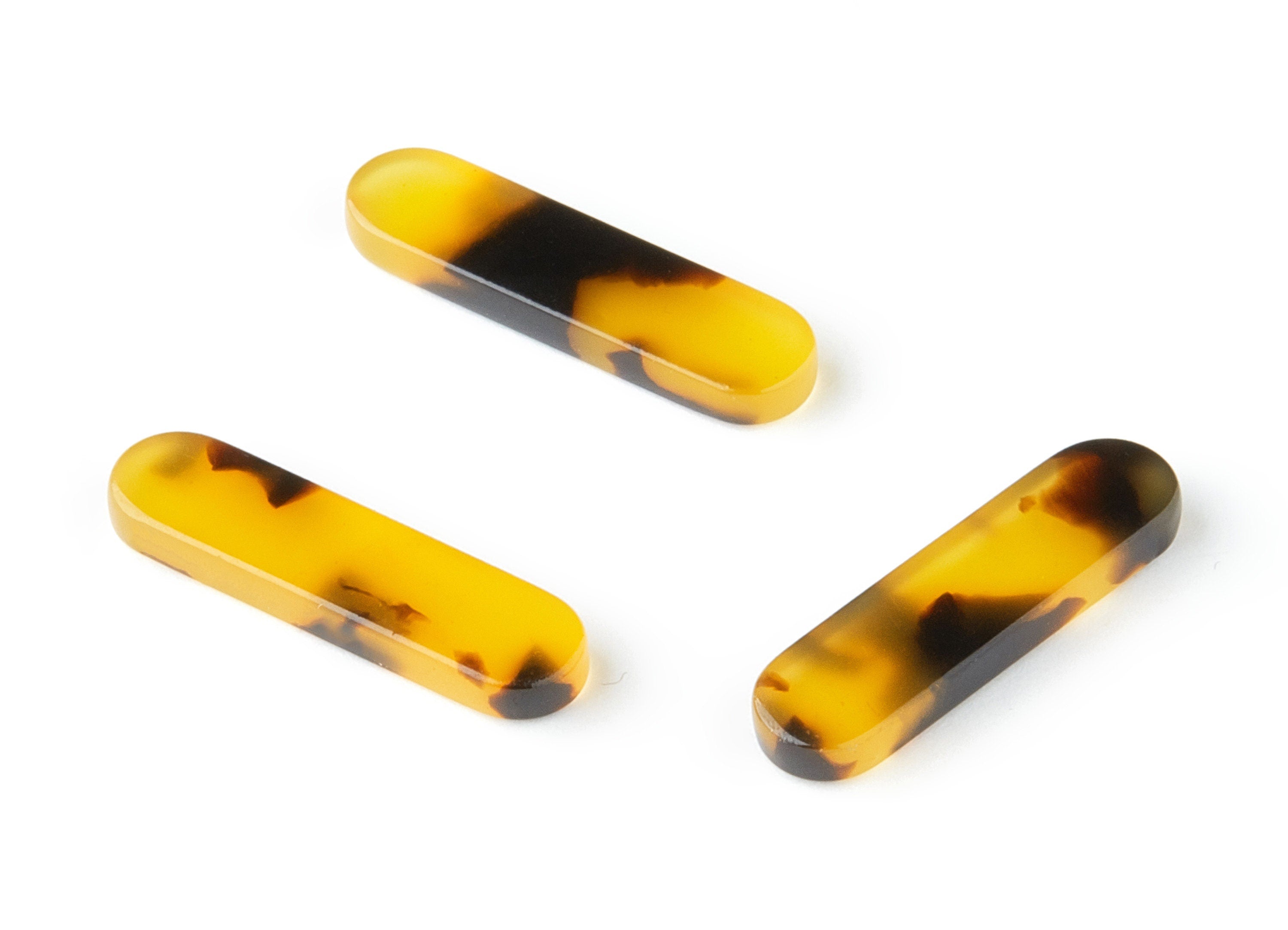 Acetate Acrylic Earring Charm - Tortoise Shell Earring - Bar Pendant - Jewelry Making Supplies - Color Code:A02 - 21.68x5.82x2.53mm - AC1430 - DOMEDBAZAAR