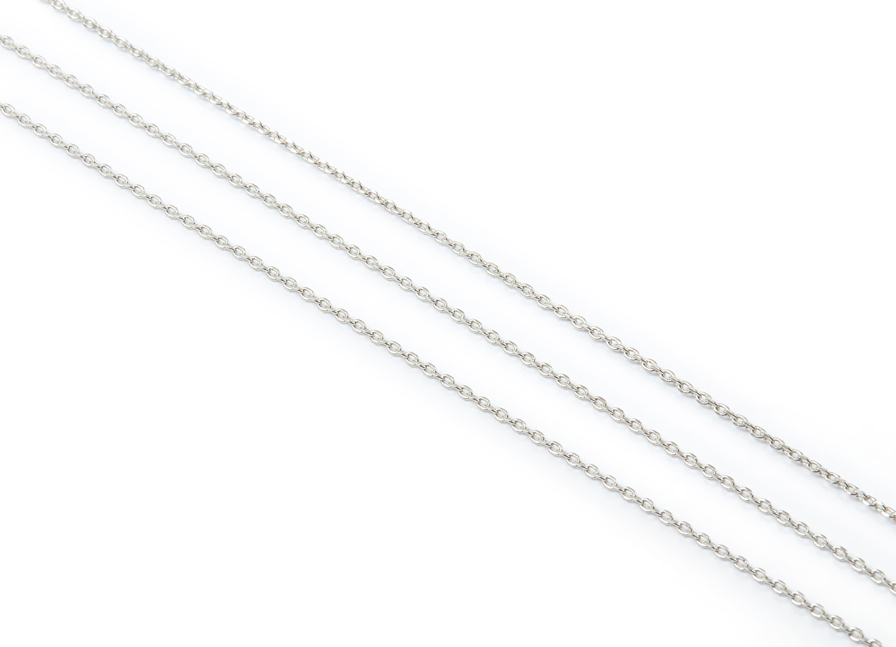 Flat Soldered Cable Chain - Brass Chain - Silver Tone Plated - Brass Soldered Link Chain - 0.09&quot; x 0.06&quot; x 0.01&quot; - CC1041B-S - DOMEDBAZAAR