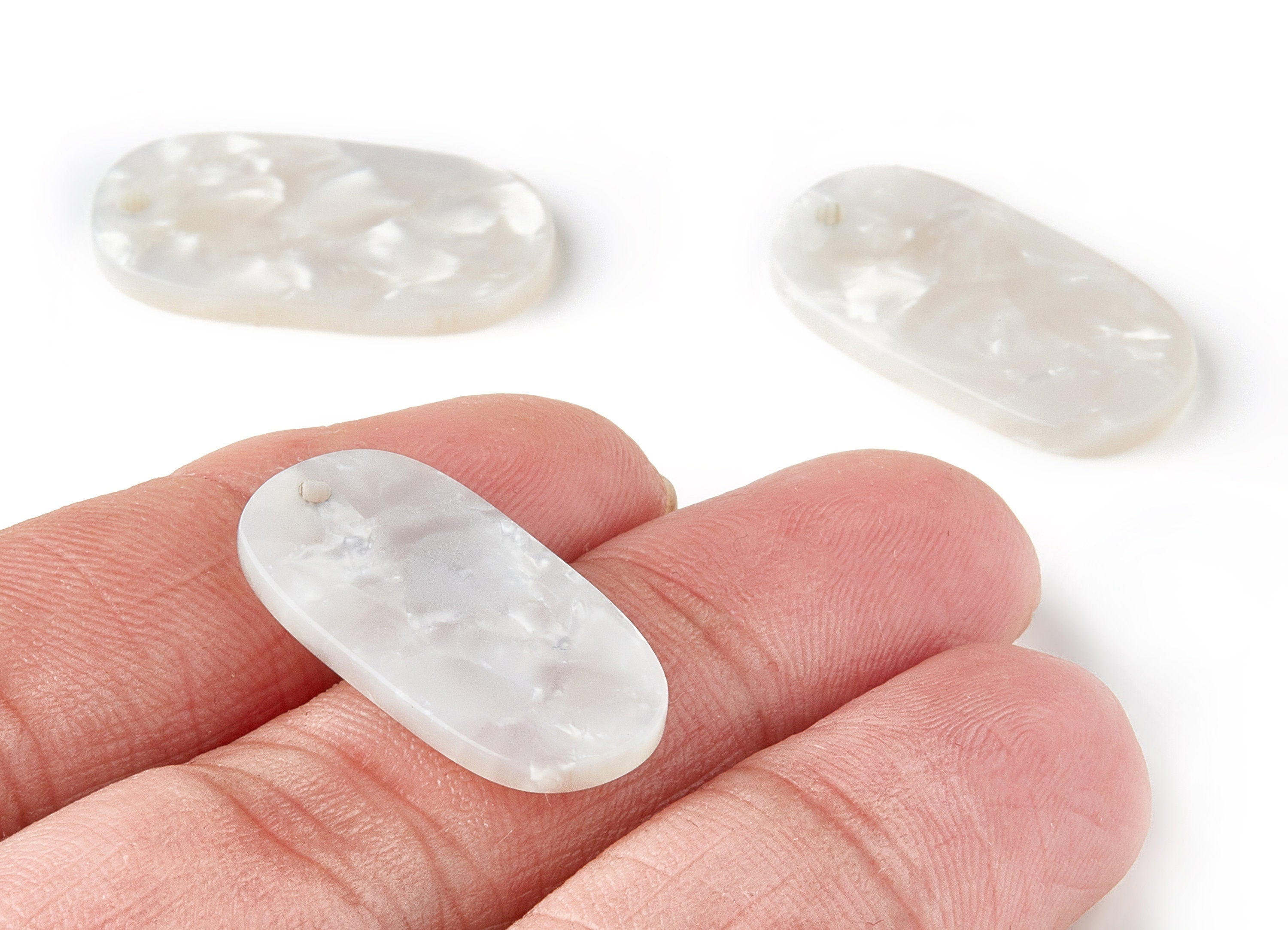 Acetate Acrylic Oval Earring Charms - Oval Pendant - Earring Findings - Jewelry Supplies - Color Code: A12 - 26.65x13.9x2.63mm - AC1156AM - DOMEDBAZAAR