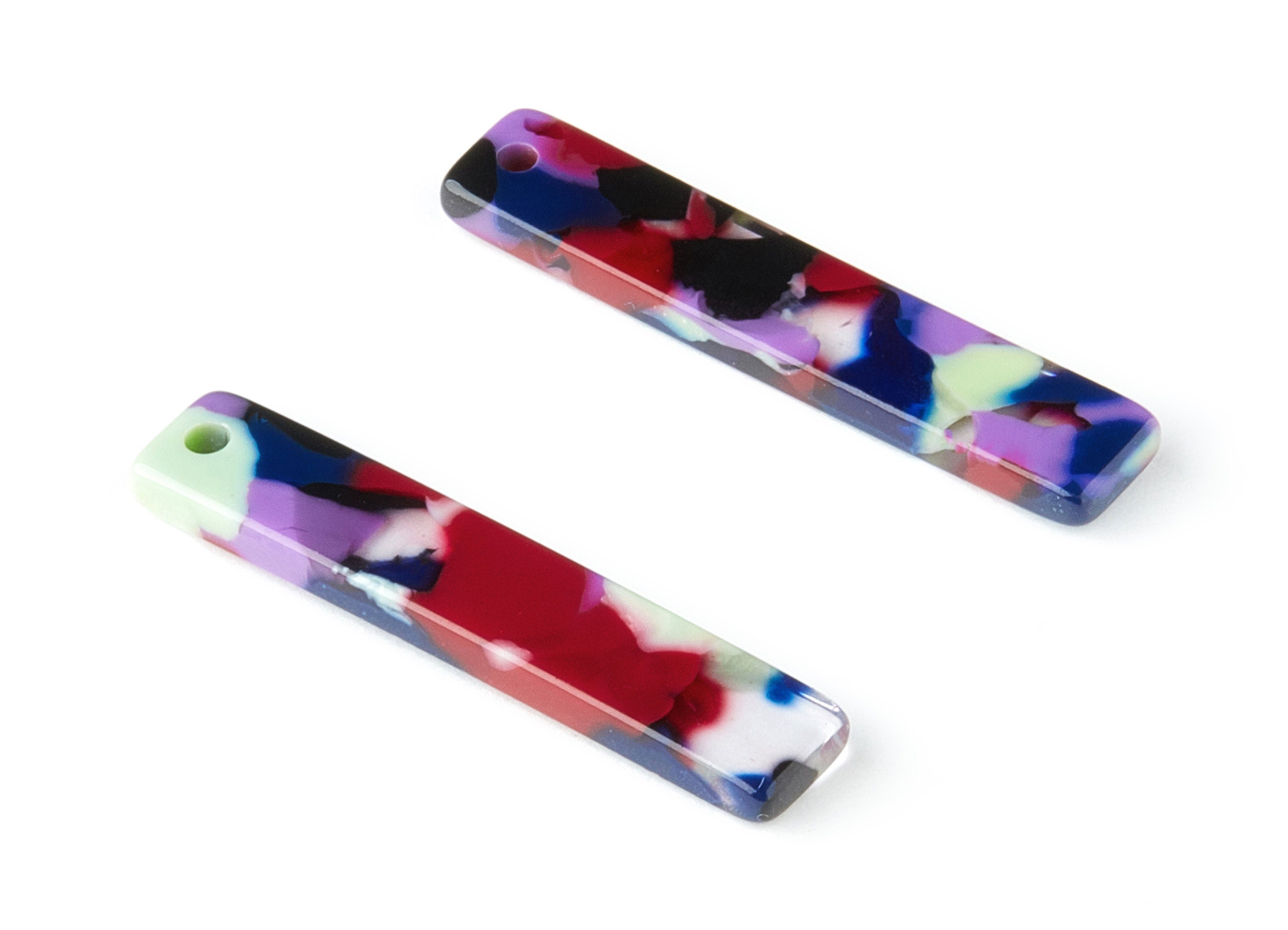 Acetate Stick & Bar Charms - Stick Earrings and Pendant - Earring Findings - Jewelry Supplies - Color Code: A151 - 34x7x2.6mm - AC1026AB - DOMEDBAZAAR