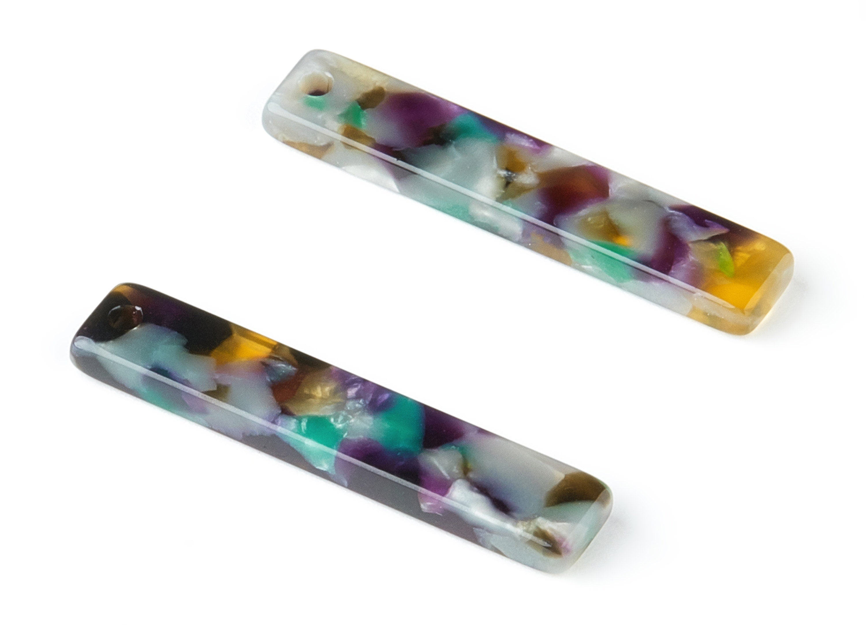 Acetate Stick & Bar Charms - Stick Earrings and Pendant - Earring Findings - Jewelry Supplies - Color Code: A50 - 34x7x2.6mm - AC1026AC - DOMEDBAZAAR
