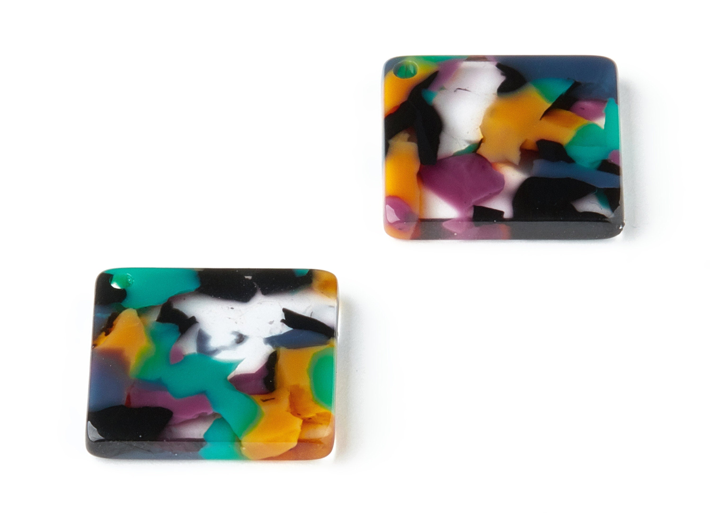 Acetate Square Charms - Square Earings and Pendant - Earring Findings - Jewelry Supplies - Color Code: A25 - 17.8x17.8x2.6mm - AC1078H - DOMEDBAZAAR