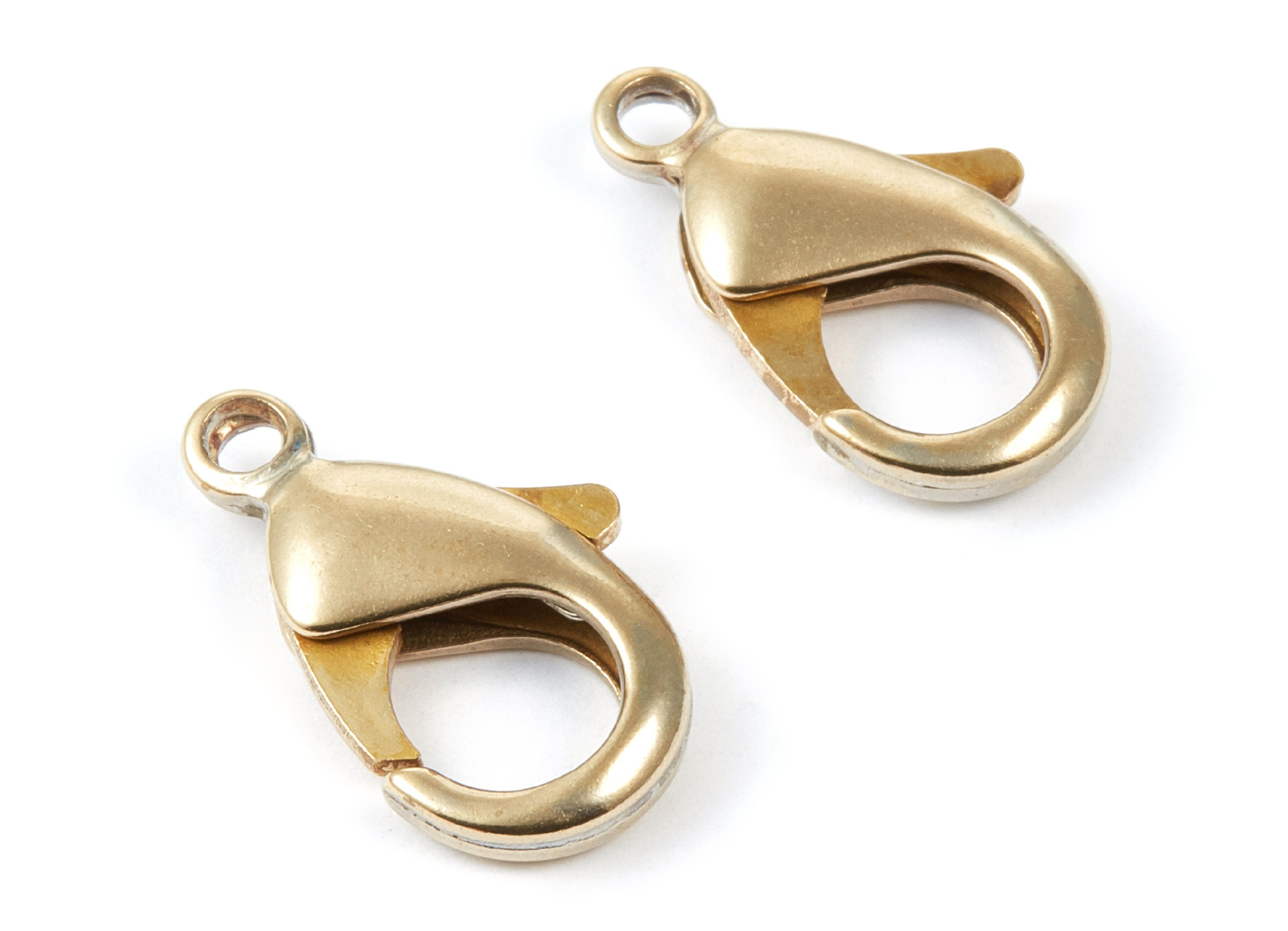Brass Parrot Clasp - 905 - Raw Brass Lobster Claw Clasps - Jewelry Supplies -23,05x13mm - PP1682 - DOMEDBAZAAR