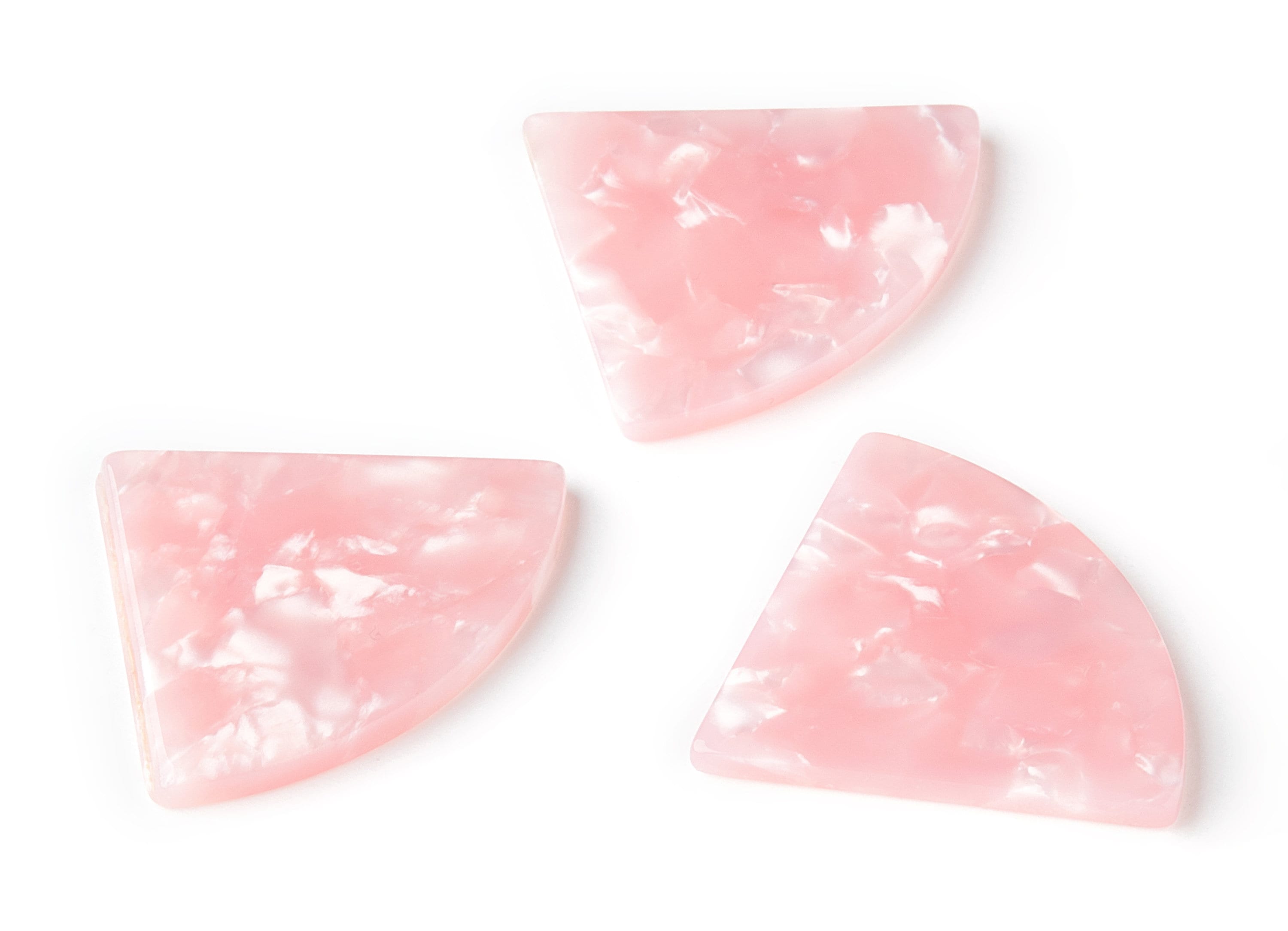 Acetate Fan Earring Charm - Acrylic Fan Pendant - Earring Findings - Jewelry Supplies - Color Code: A28 - 34.92x28.67x2.48mm - AC1432B - DOMEDBAZAAR