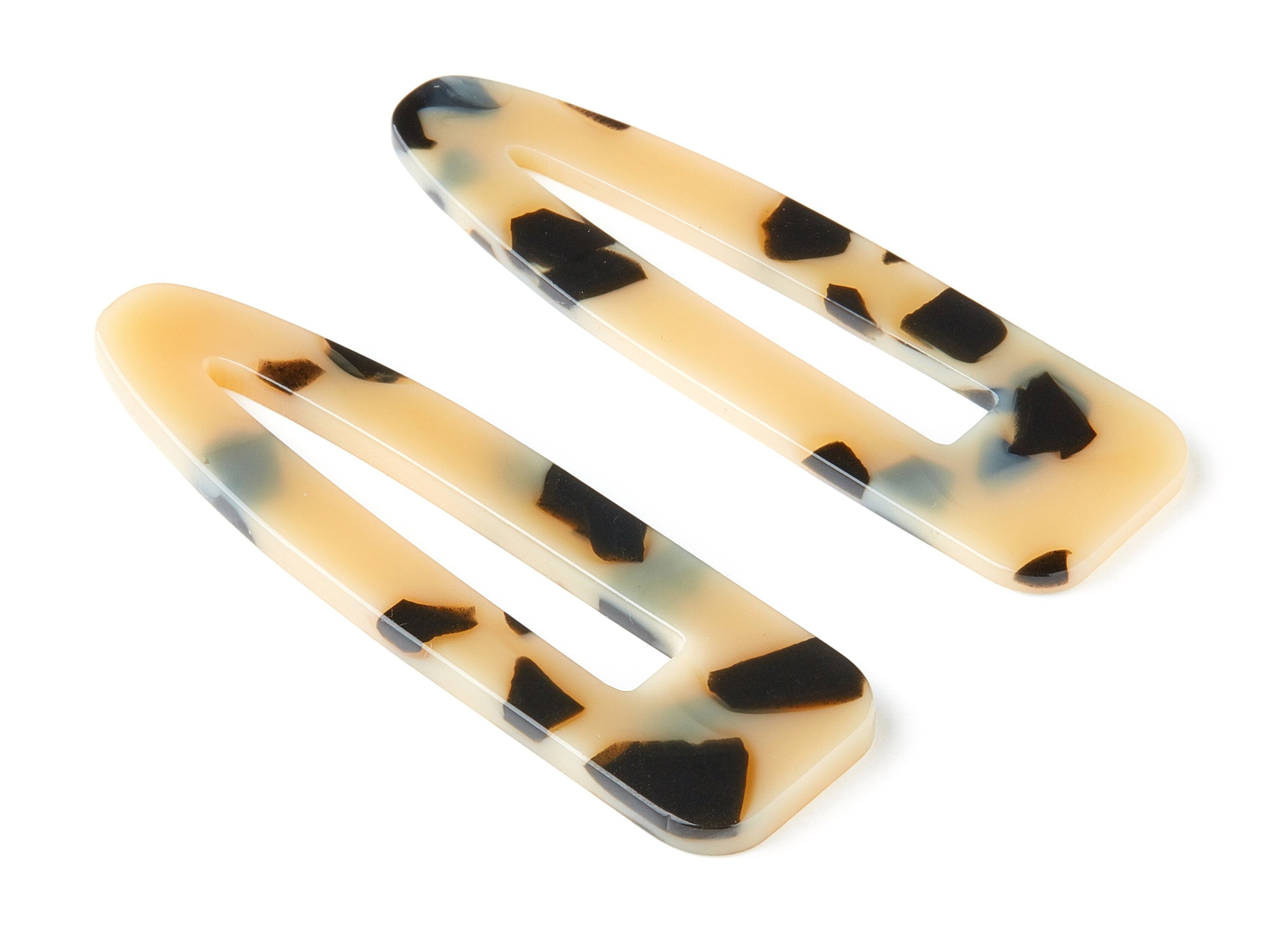Acetate Acrylic Hair Barrette - Tortoise Shell Hair Clip - Blonde Hair Barrette - Color Code:A250 - 69.2x20.4x2.4mm - AC1546-A250 - DOMEDBAZAAR