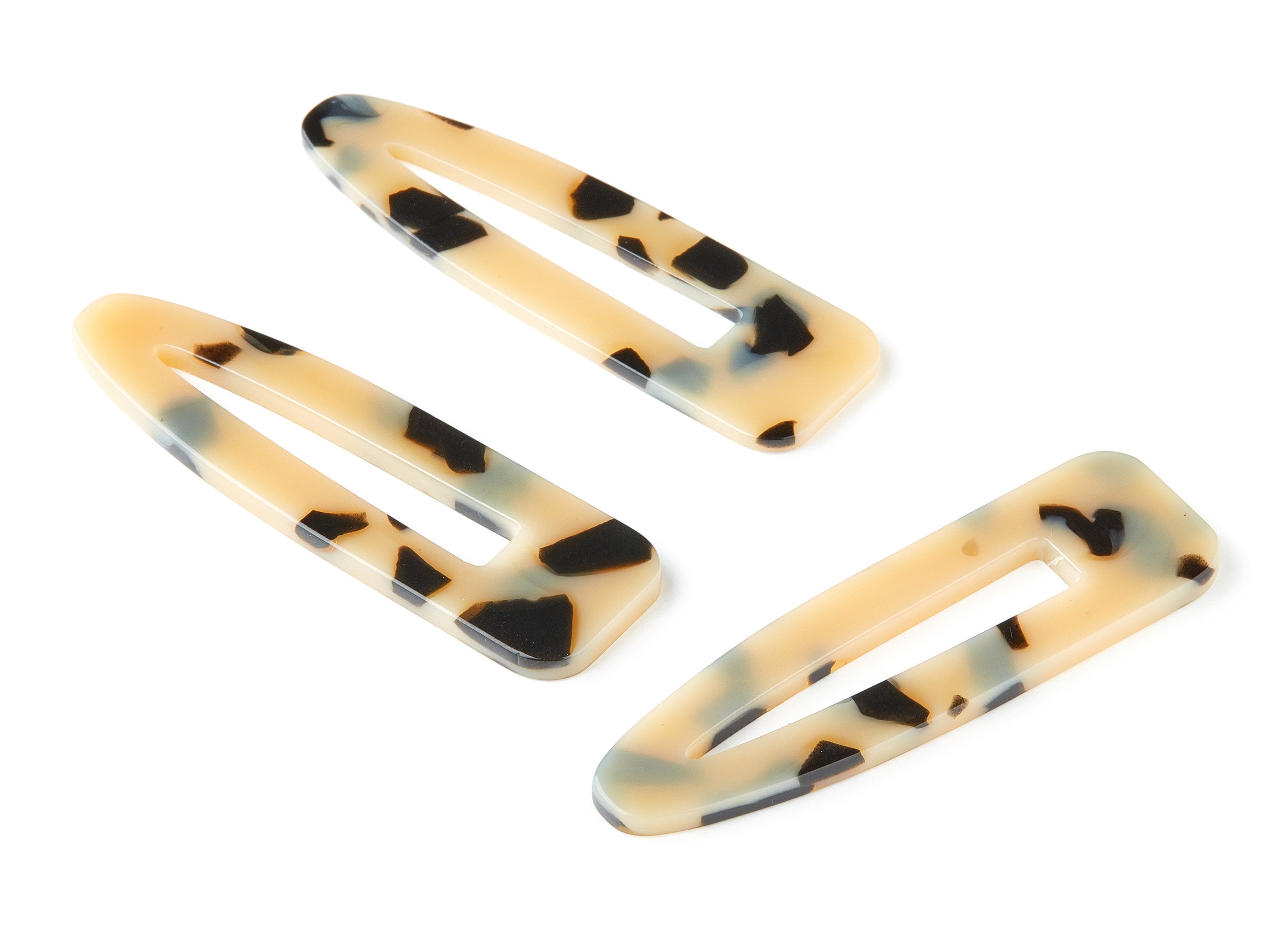 Acetate Acrylic Hair Barrette - Tortoise Shell Hair Clip - Blonde Hair Barrette - Color Code:A250 - 69.2x20.4x2.4mm - AC1546-A250 - DOMEDBAZAAR