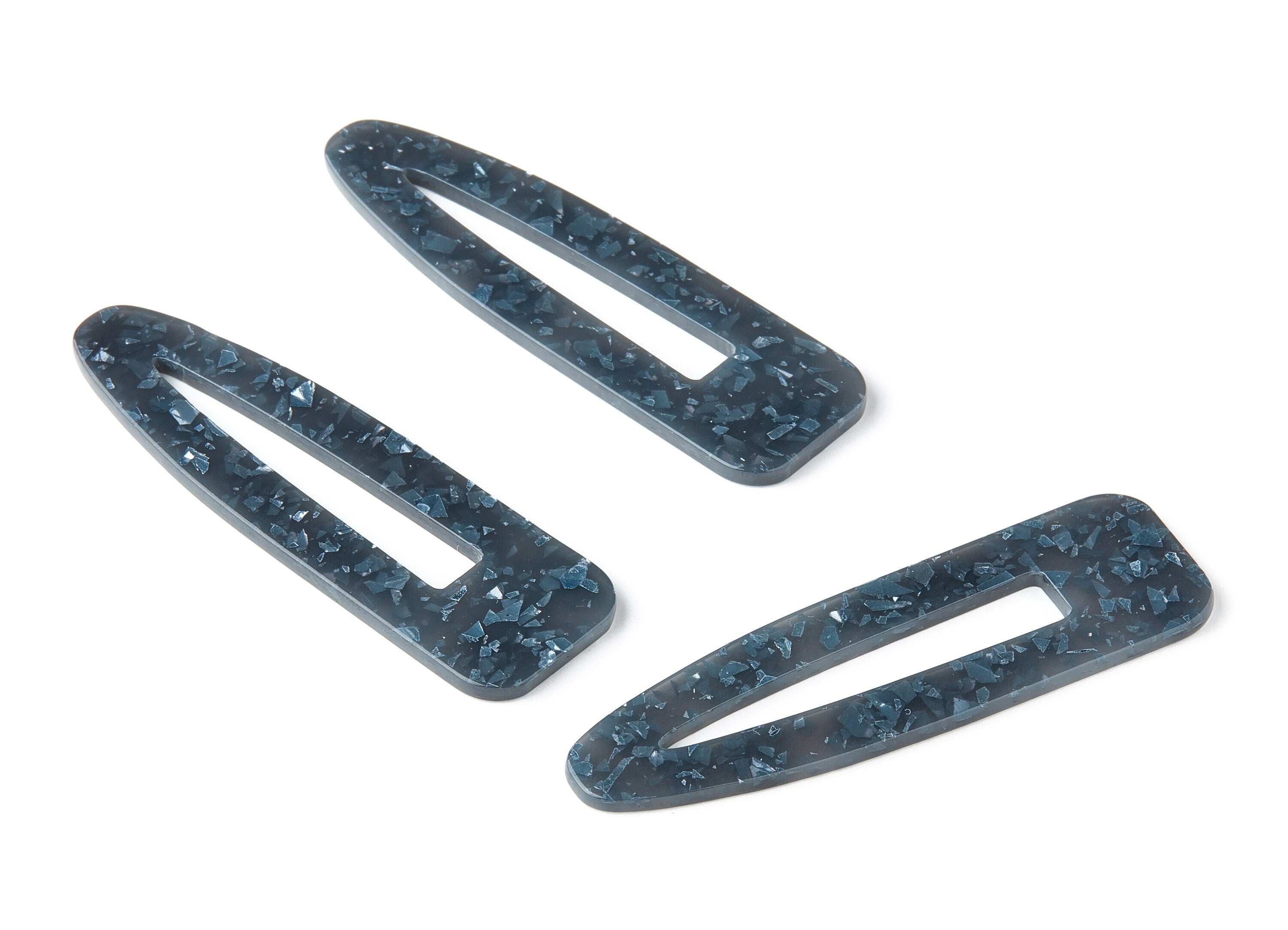 Acetate Acrylic Hair Barrette - Tortoise Shell Hair Clip - Color Code:A256 - 69.2x20.4x2.4mm - AC1546-A256 - DOMEDBAZAAR
